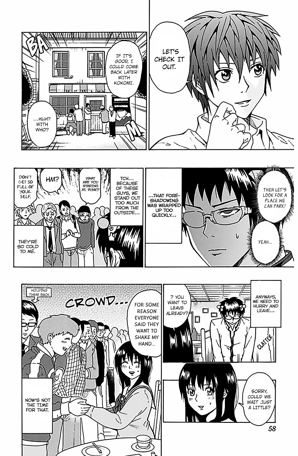 Saiki Kusuo no Sainan Chapter 77.2 page 5 - Chapter 77 v2 : v2 The Most PSItunningly Beautiful Girl vs the Man Who Will Never Fa...