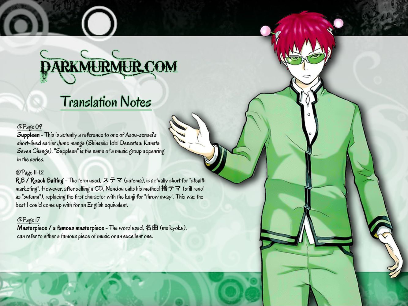 Saiki Kusuo no Sainan Chapter 8 page 1 - Chapter 8 : Fighting for a RePSIval!