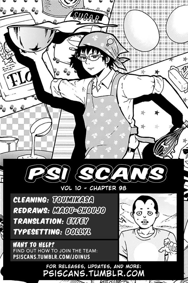 Saiki Kusuo no Sainan Chapter 98 page 1 - Chapter 98 : PSImashing! Surprise Party (First Half)