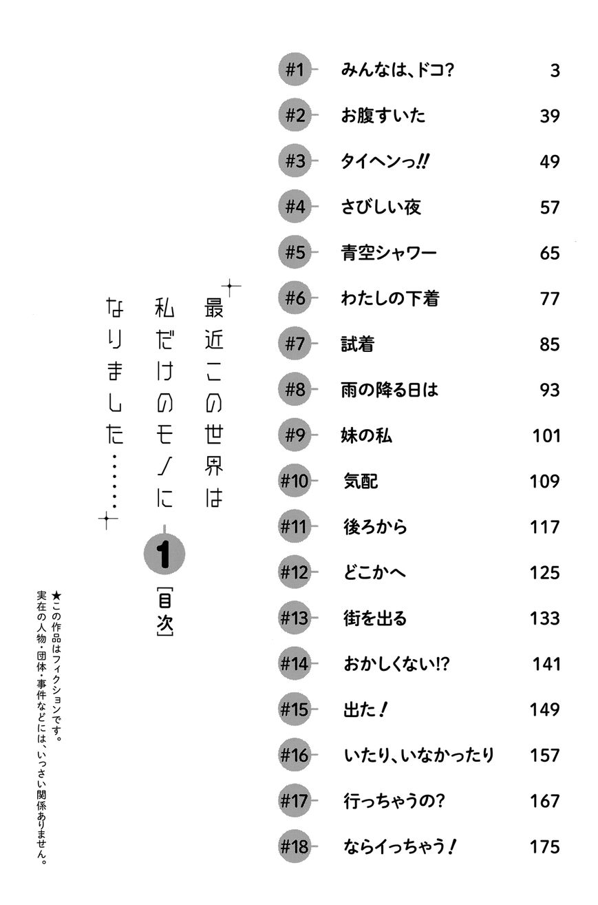 Saikin Kono Sekai wa Watashi dake no Mono ni Narimashita...... Chapter 1 page 7 - Chapter 1 : Where Is Everyone?