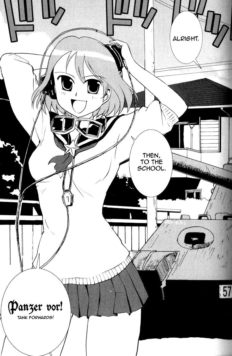 Sailor Fuku to Juusensha Chapter 1 page 8 - Chapter 1: Go to School! Nora Middle School Tank Association