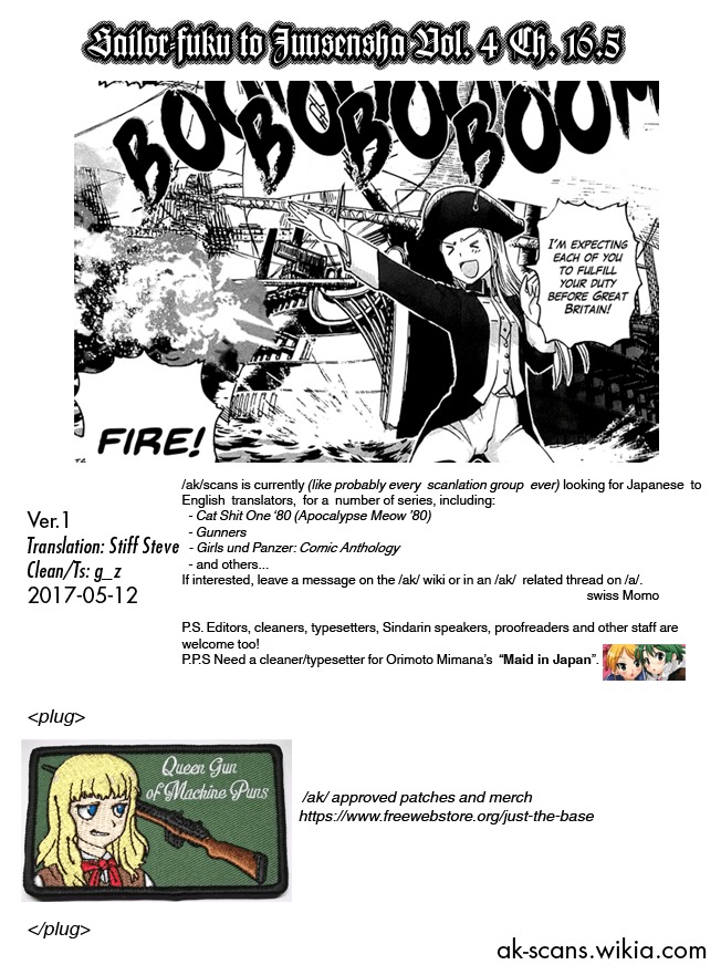 Sailor Fuku to Juusensha Chapter 16.5 page 10 - Chapter 16.5: Bonus: Leave the Port! British Navy is Serious Business!
