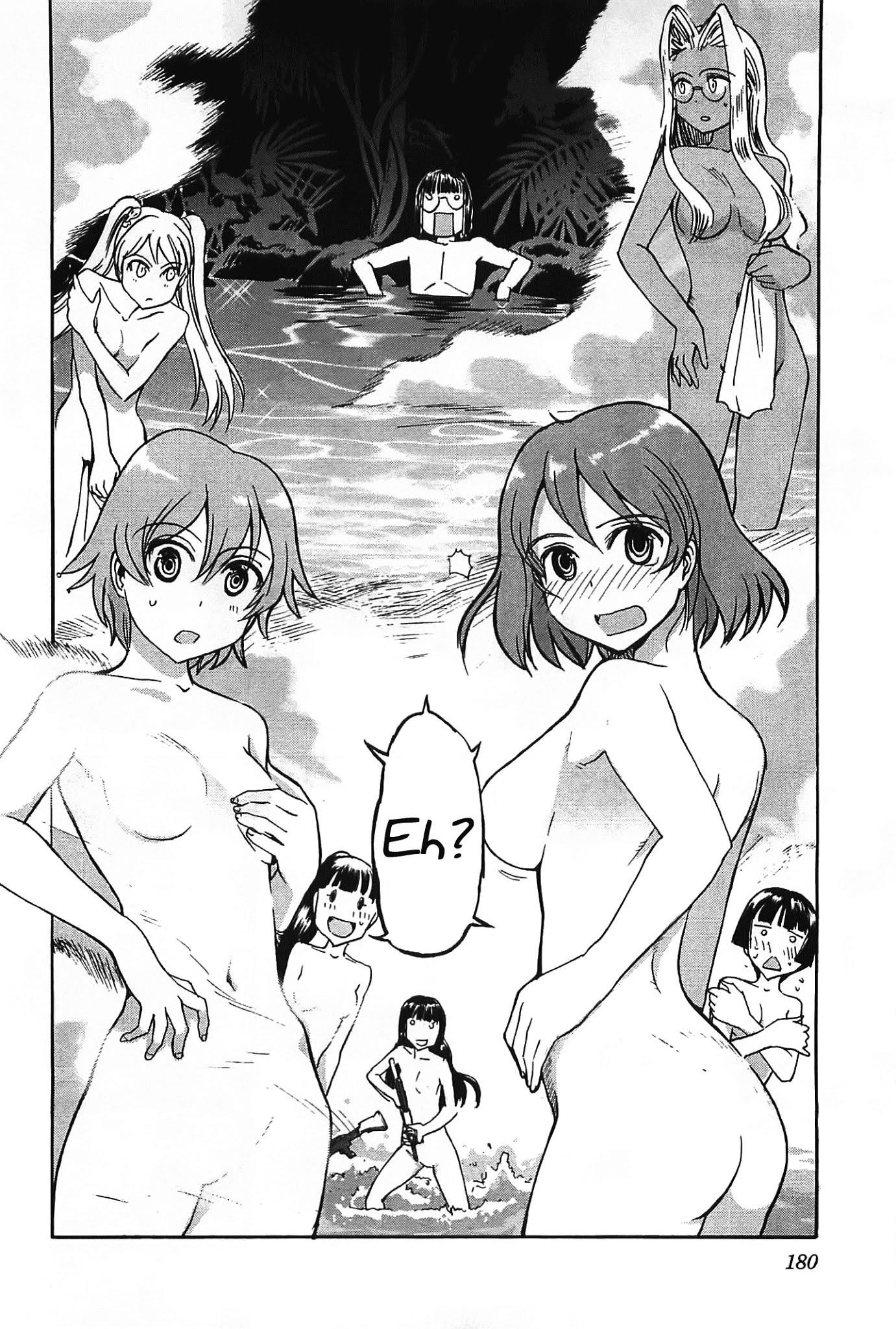 Sailor Fuku to Juusensha Chapter 16 page 36 - Chapter 16: Take a Bath! The Road to Women's Bath is a Road to Valhalla