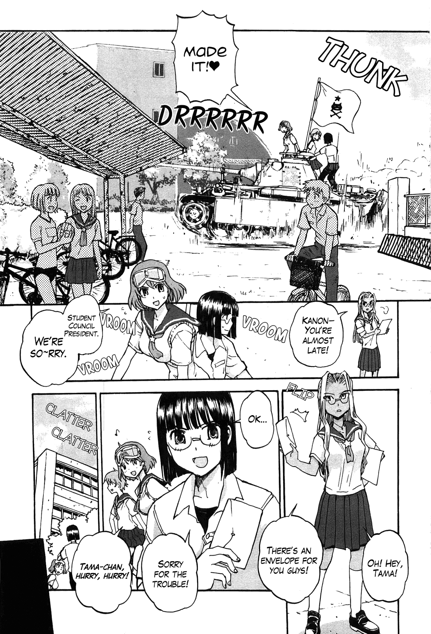 Sailor Fuku to Juusensha Chapter 21 page 12 - Chapter 21: Sortie! Nora Middle Schools Tank Fanclub
