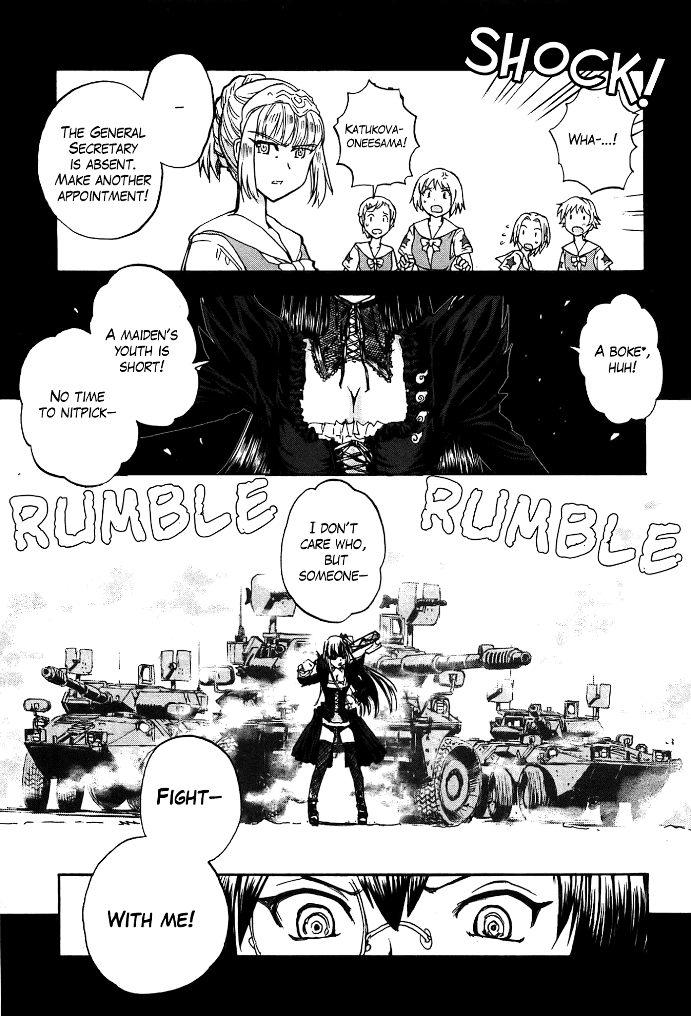 Sailor Fuku to Juusensha Chapter 21 page 20 - Chapter 21: Sortie! Nora Middle Schools Tank Fanclub