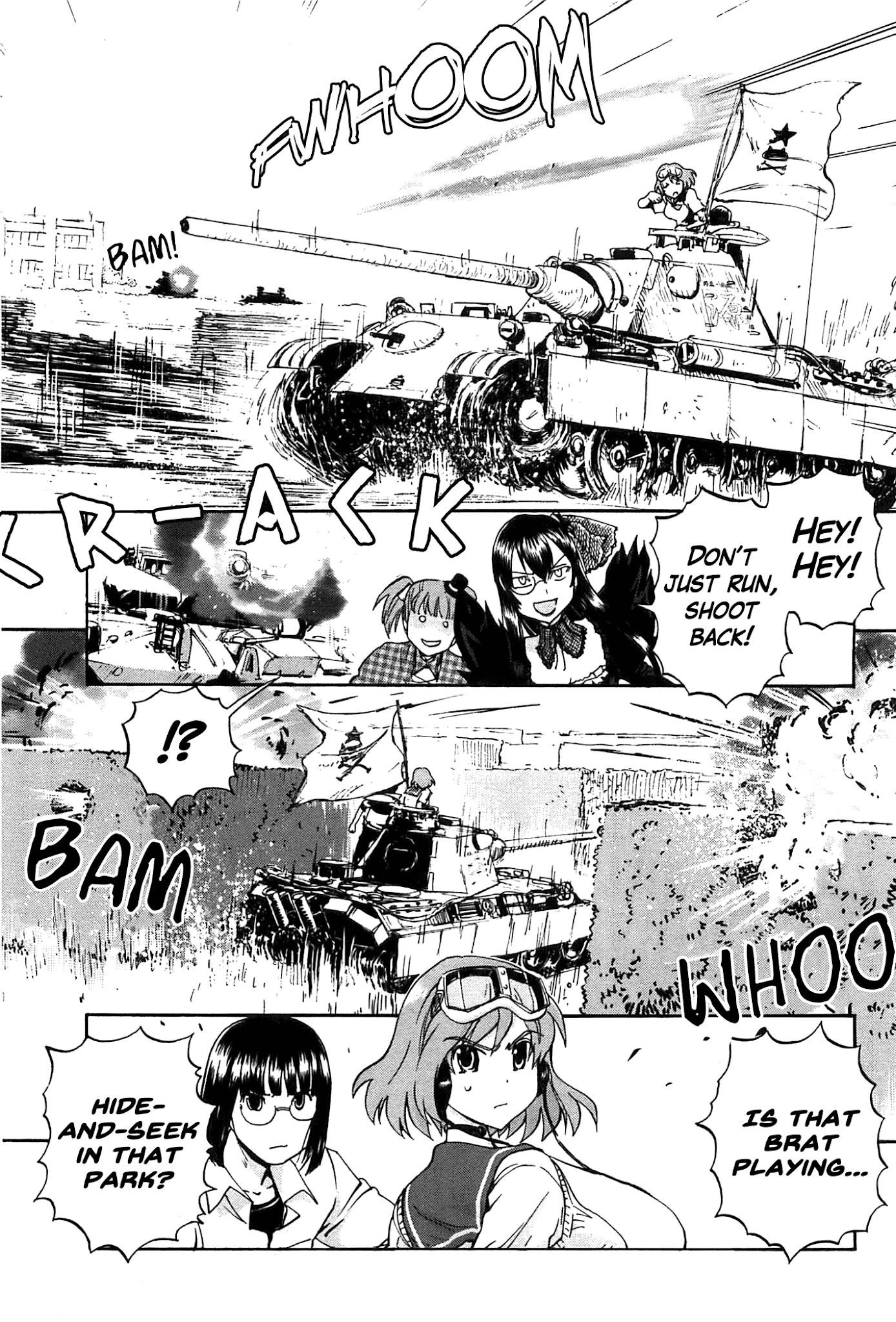 Sailor Fuku to Juusensha Chapter 21 page 34 - Chapter 21: Sortie! Nora Middle Schools Tank Fanclub