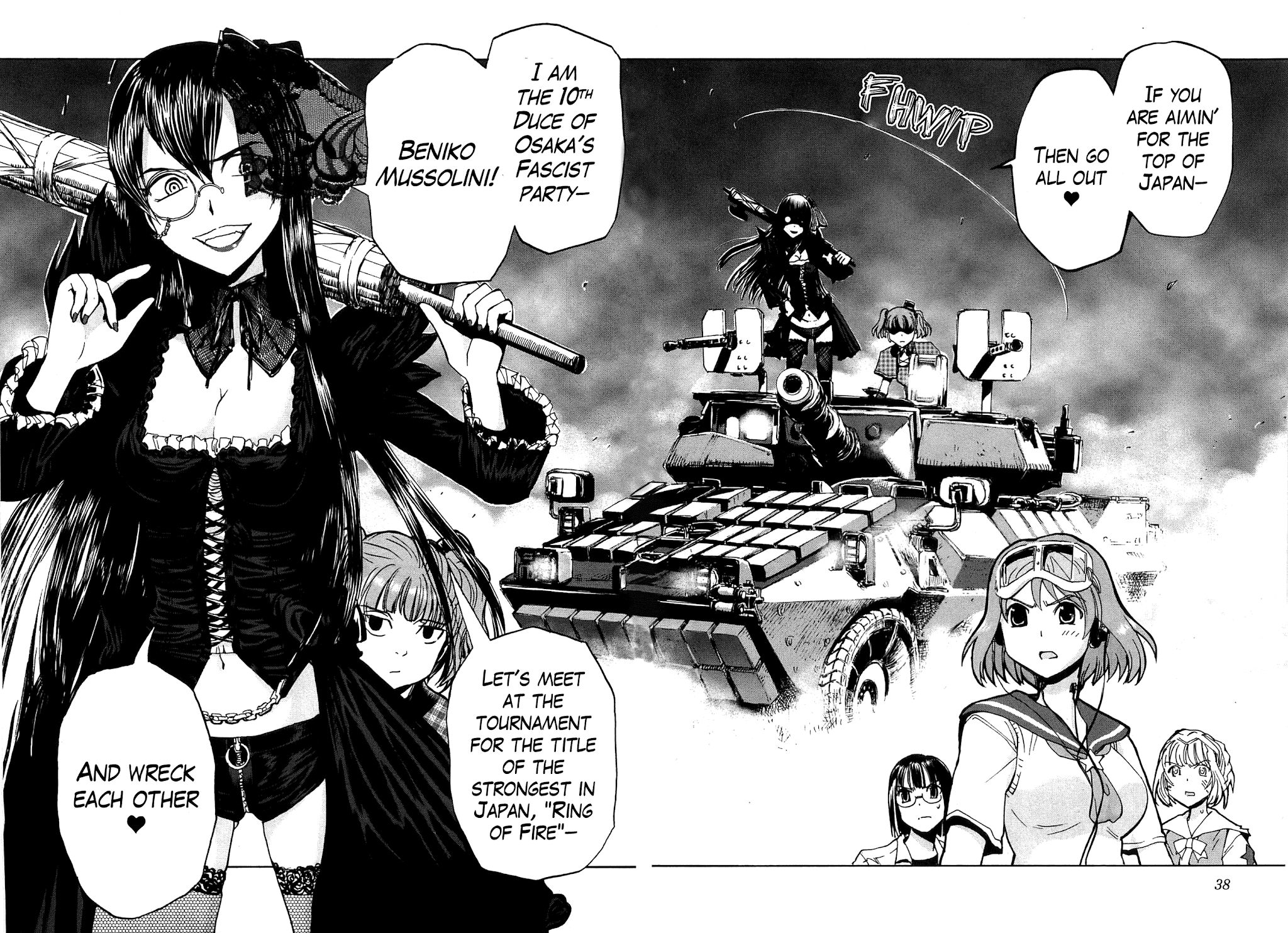 Sailor Fuku to Juusensha Chapter 21 page 40 - Chapter 21: Sortie! Nora Middle Schools Tank Fanclub