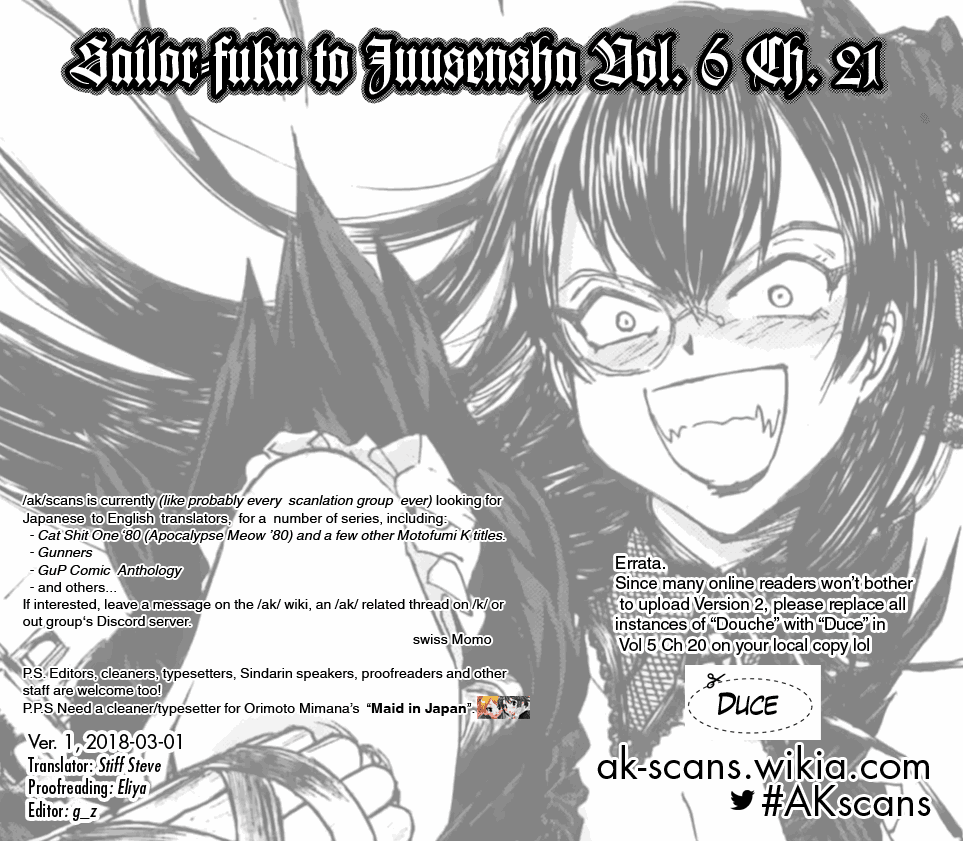 Sailor Fuku to Juusensha Chapter 21 page 44 - Chapter 21: Sortie! Nora Middle Schools Tank Fanclub