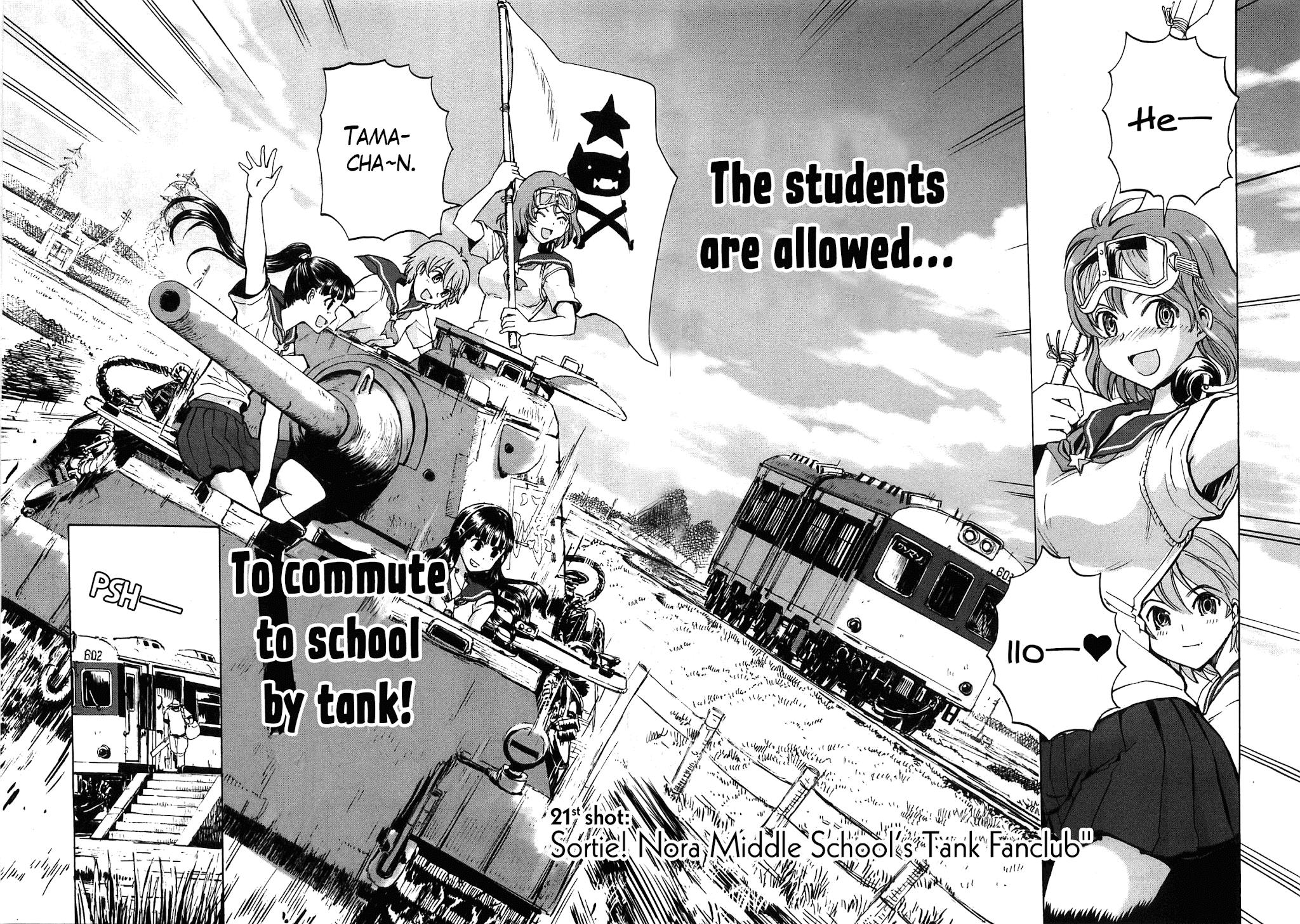 Sailor Fuku to Juusensha Chapter 21 page 8 - Chapter 21: Sortie! Nora Middle Schools Tank Fanclub