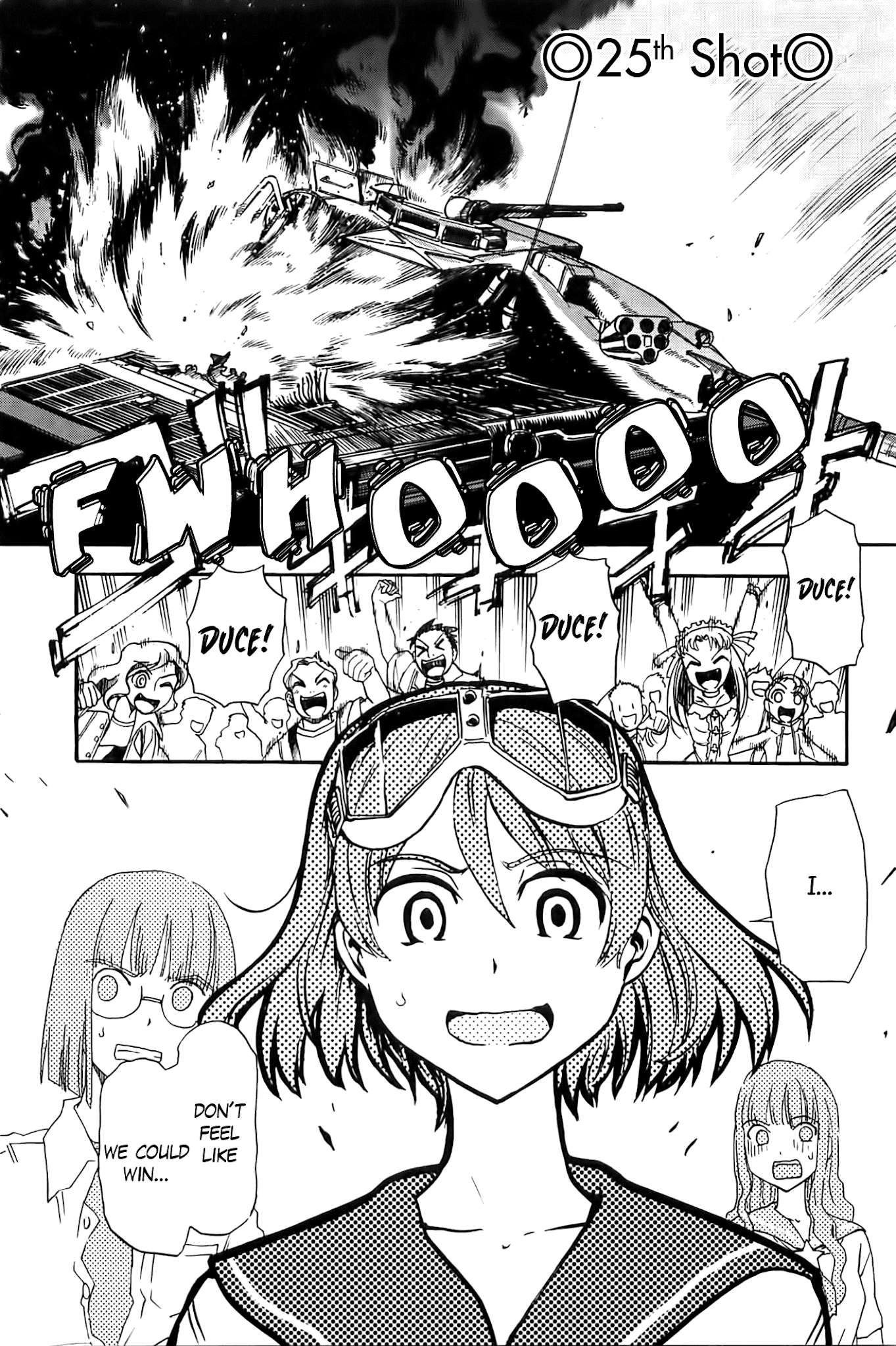 Sailor Fuku to Juusensha Chapter 25 page 1 - Chapter 25: See It Through! The Strongest Tank Brigade in Osaka
