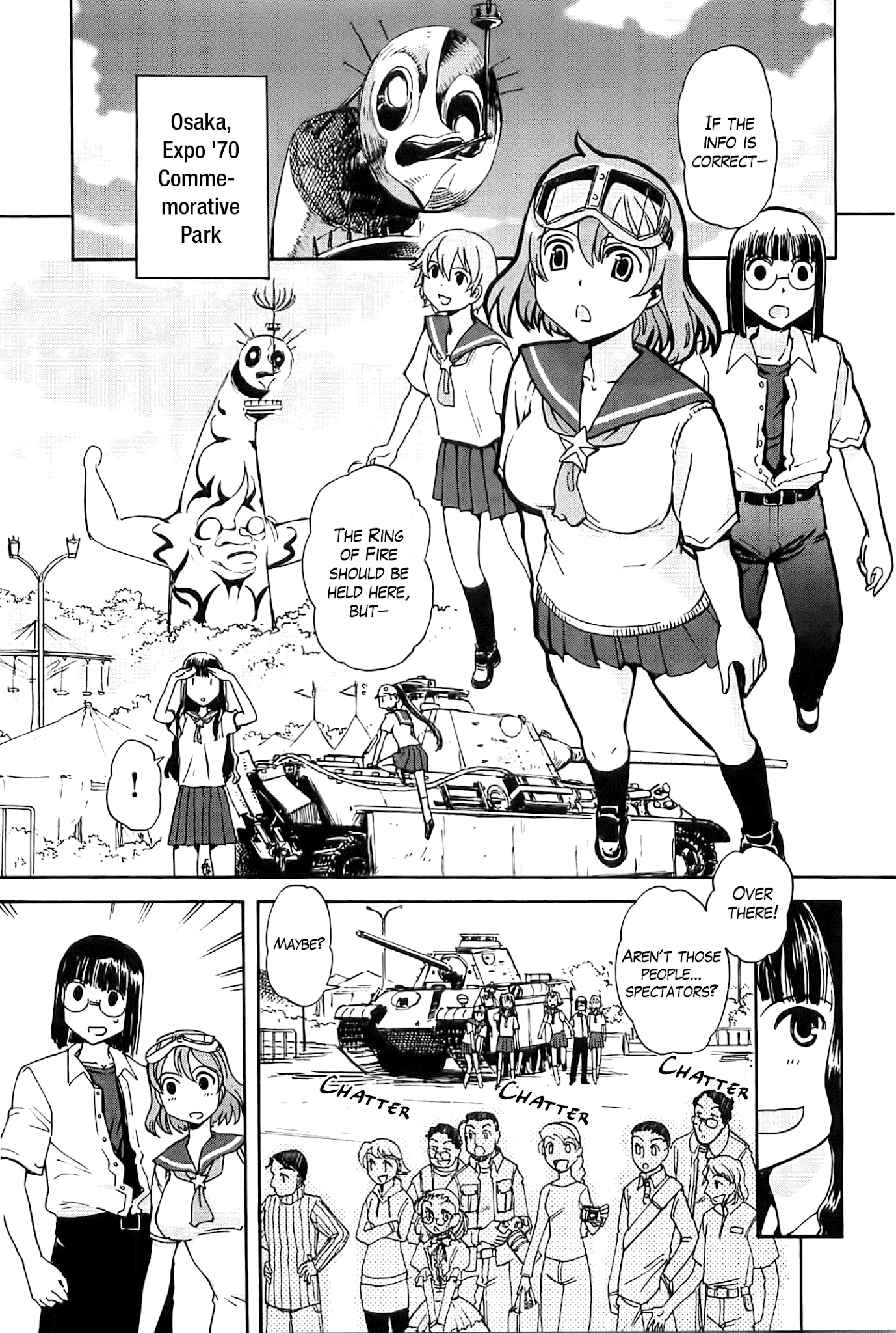 Sailor Fuku to Juusensha Chapter 25 page 3 - Chapter 25: See It Through! The Strongest Tank Brigade in Osaka