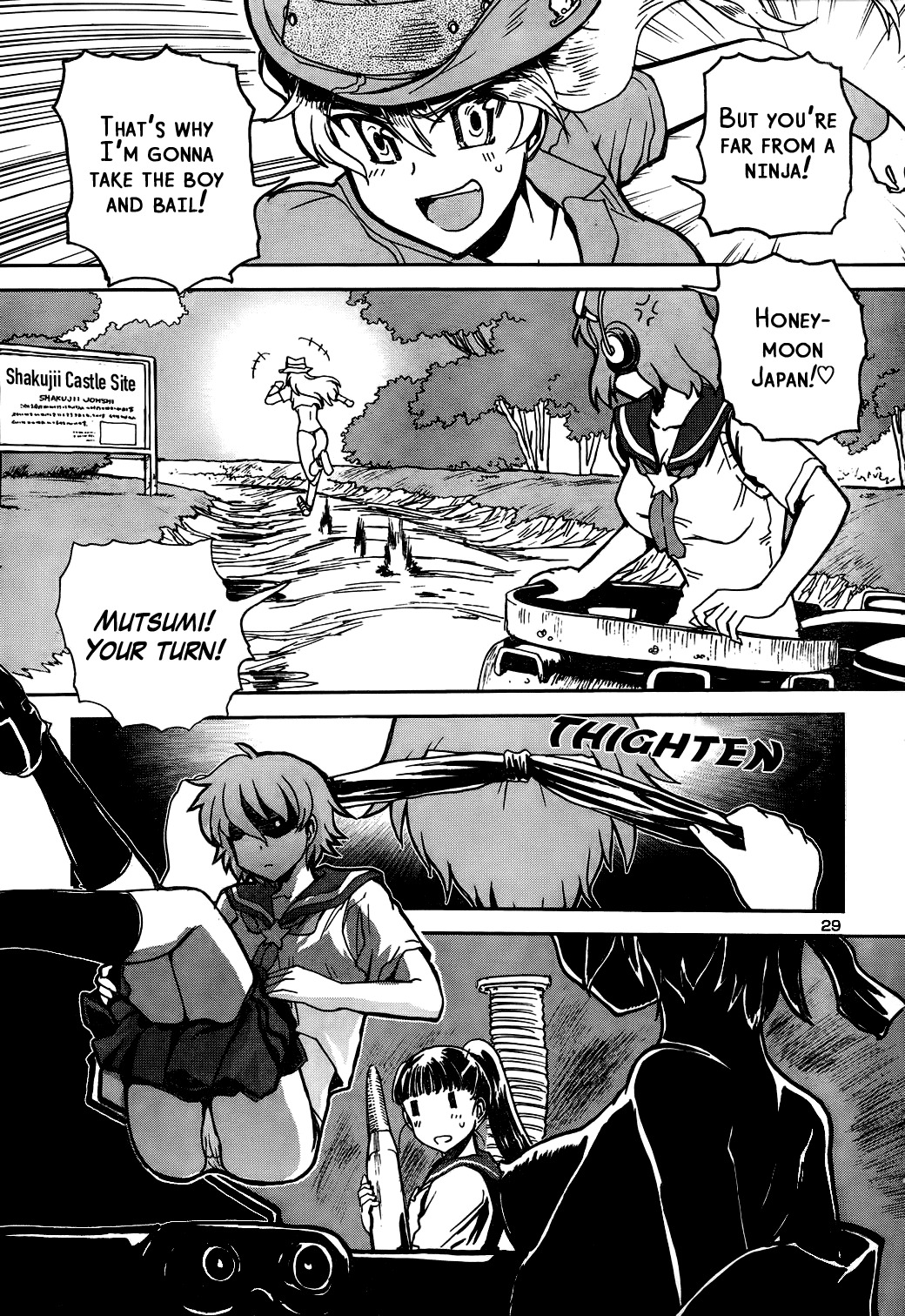 Sailor Fuku to Juusensha Chapter 9 page 34 - Chapter 9: Do the Ninjitsu! She's One-woman Army in a School Swimsuit