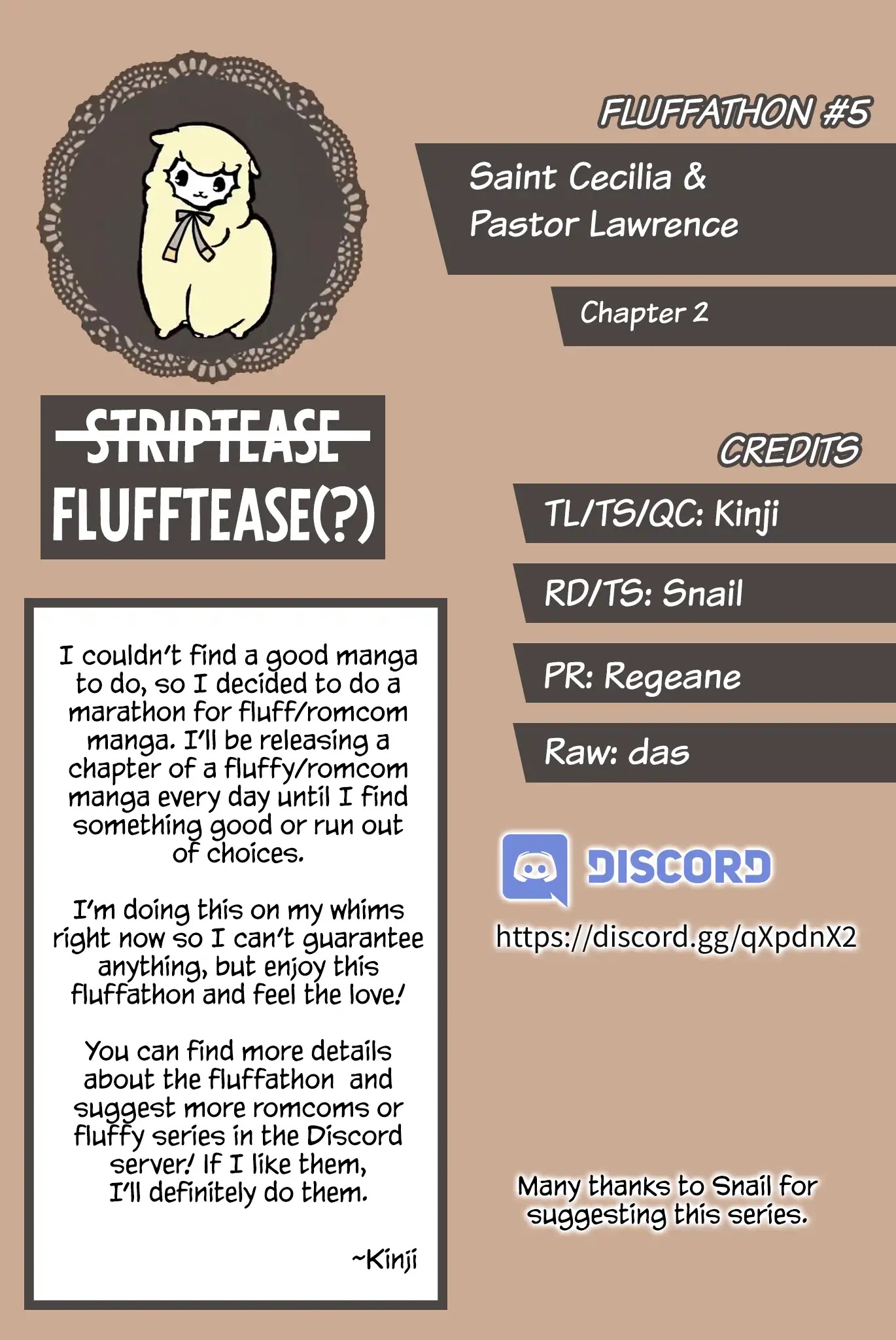 Saint Cecilia & Pastor Lawrence Chapter 2 page 2 - Chapter 2: Their Meal