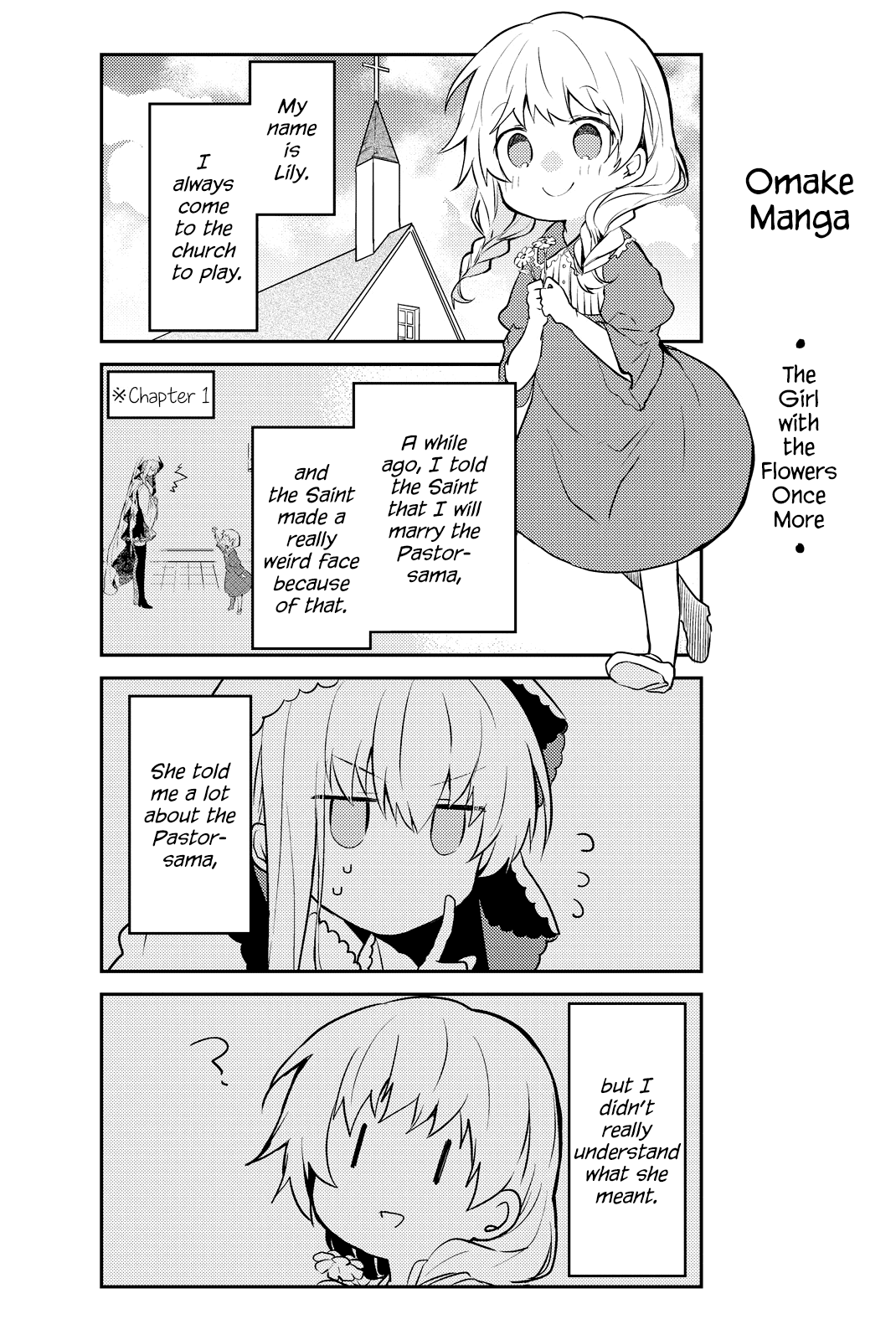 Saint Cecilia & Pastor Lawrence Chapter 7.5 page 1 - Chapter 7.5: The Girl with the Flowers Once More
