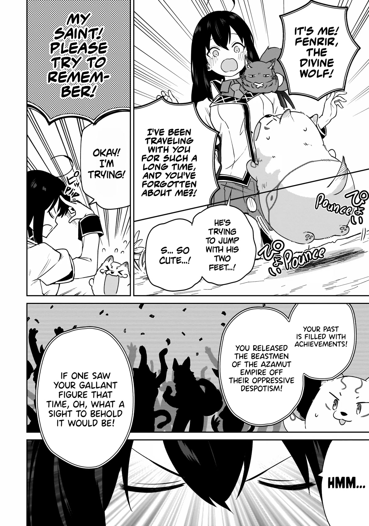Saint? No, Just a Passing Monster Tamer! ~The Completely Unparalleled Saint Travels with Fluffies~ Chapter 10 page 14 - Chapter 10: Divine Wolf Fenrir? No, Starting Today I'm Fenfen!