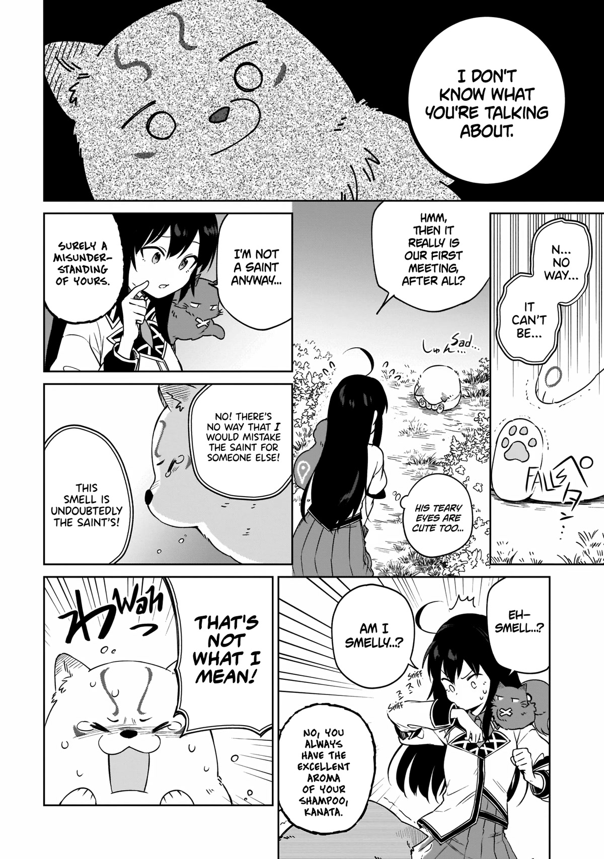 Saint? No, Just a Passing Monster Tamer! ~The Completely Unparalleled Saint Travels with Fluffies~ Chapter 10 page 16 - Chapter 10: Divine Wolf Fenrir? No, Starting Today I'm Fenfen!