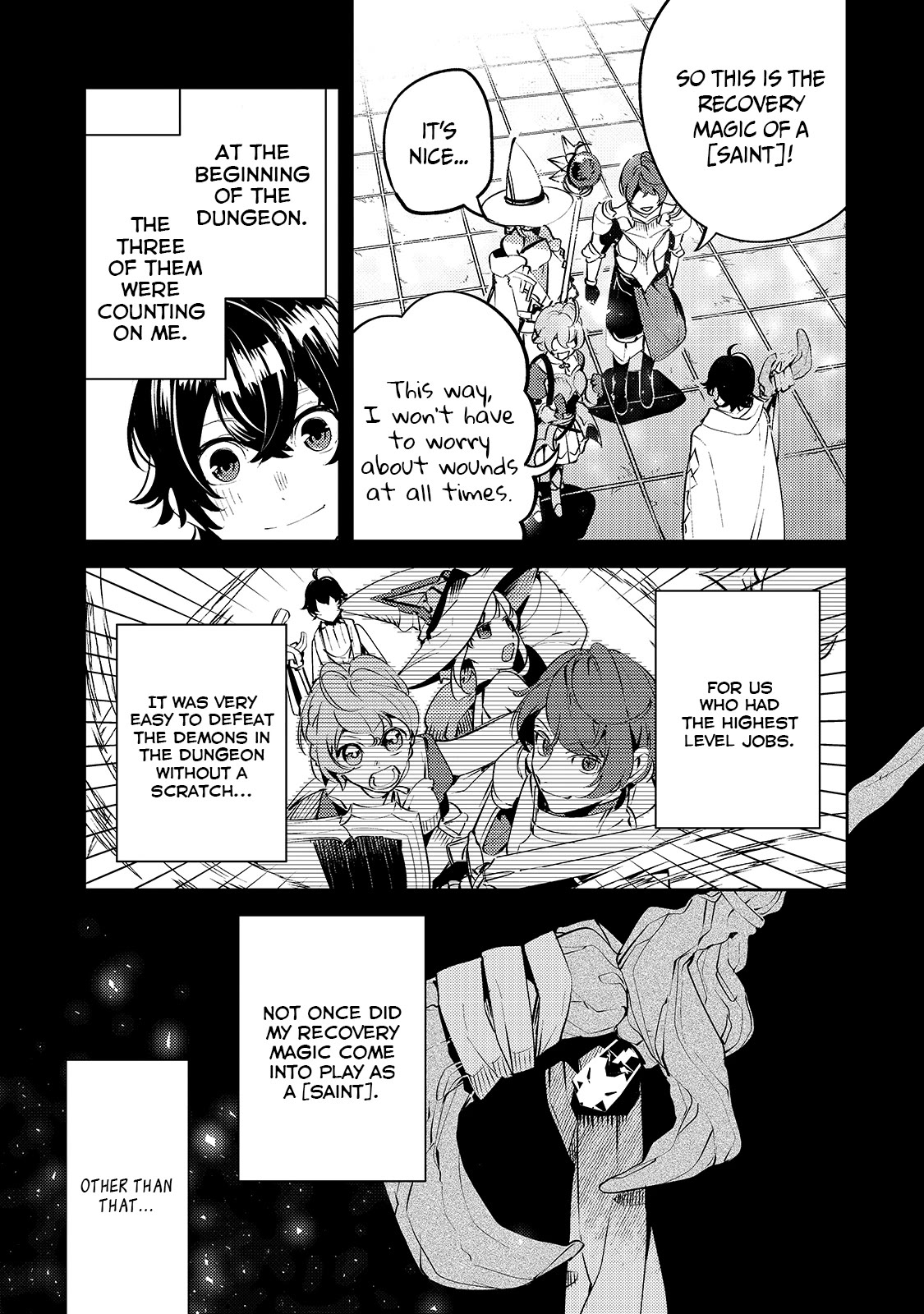 Saint of Black Kite ~The Banished Healer Masters Dark Magic With Abundant Magical Power~ Chapter 1 page 24 - Chapter 1: Those who lose their role will be expelled from the group.