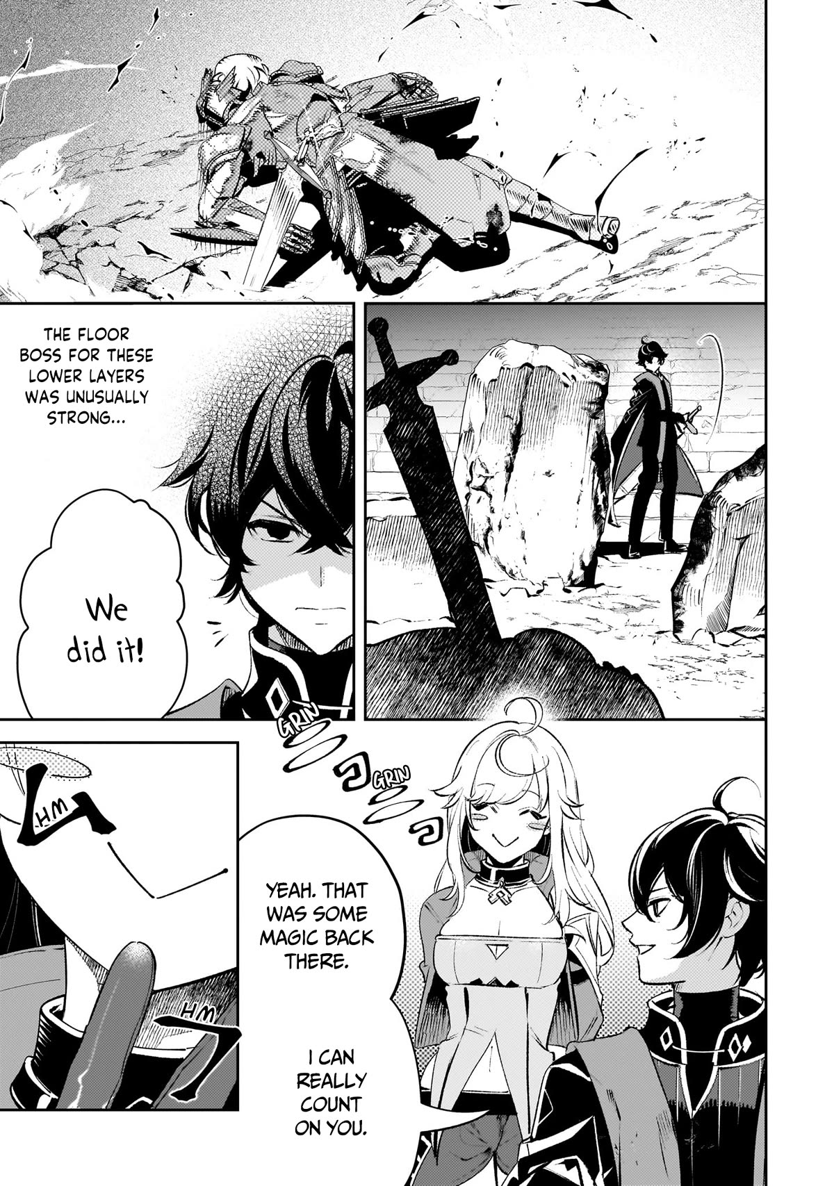 Saint of Black Kite ~The Banished Healer Masters Dark Magic With Abundant Magical Power~ Chapter 13 page 5 - Chapter 13: I feel it fighting the floor boss; My own growth, and my partner's strength.