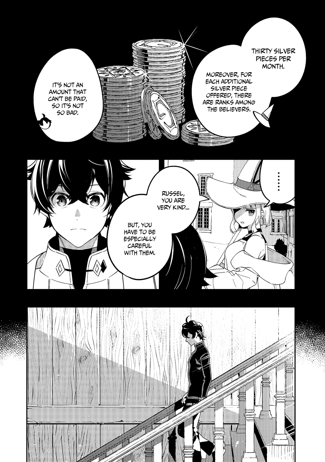 Saint of Black Kite ~The Banished Healer Masters Dark Magic With Abundant Magical Power~ Chapter 3 page 4 - Chapter 3: It’s impossible not to doubt someone who says he is not suspicious.