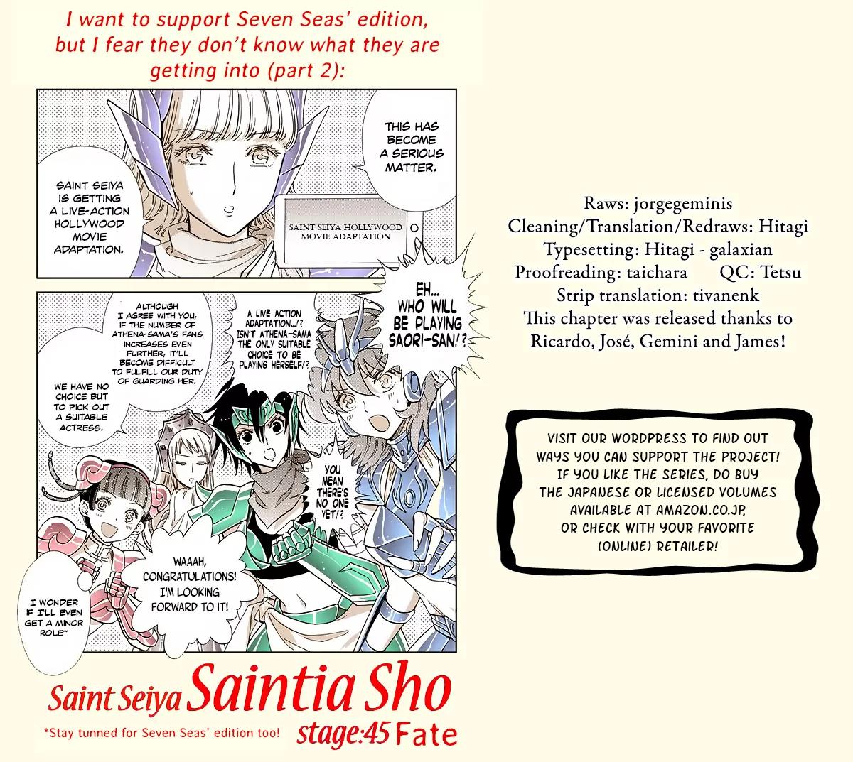 Saint Seiya - Saintia Shou Chapter 45 page 1 - Chapter 45: Fate