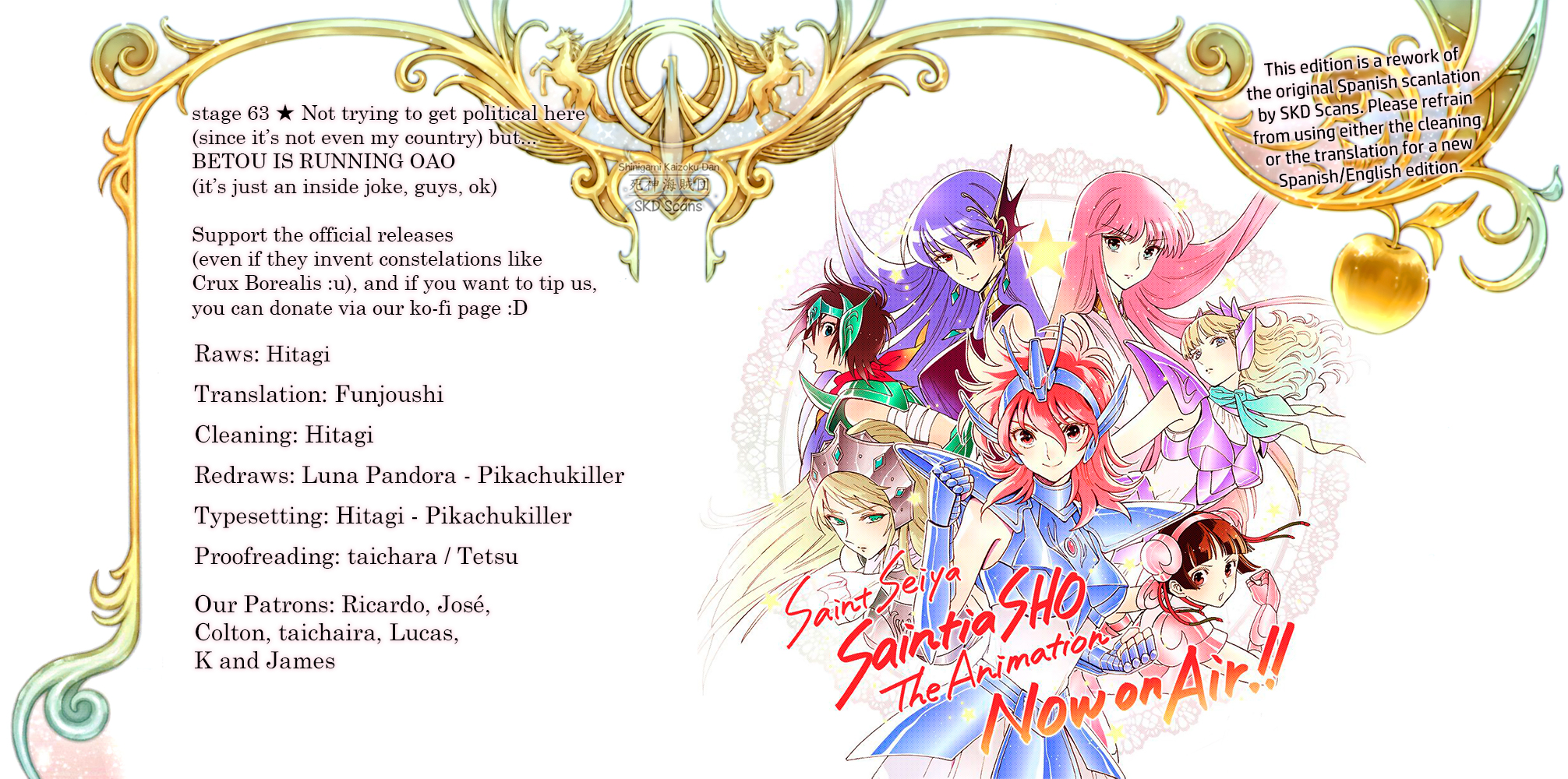 Saint Seiya - Saintia Shou Chapter 63 page 1 - Chapter 63: The Poison of Desire
