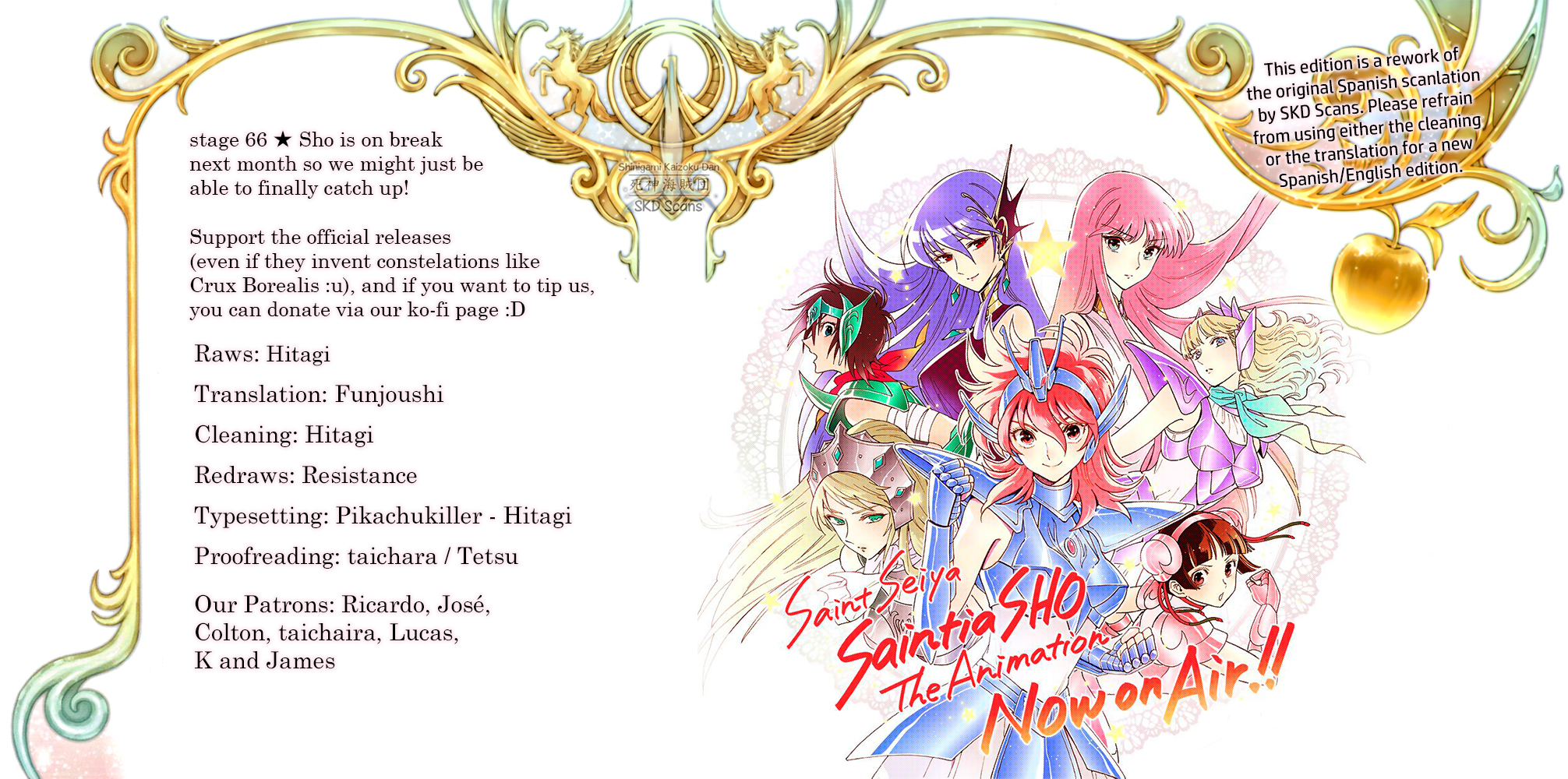 Saint Seiya - Saintia Shou Chapter 66 page 1 - Chapter 66: The Wings of Hope