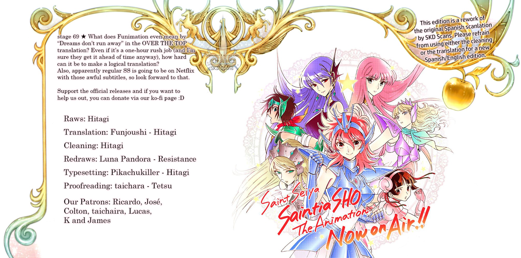 Saint Seiya - Saintia Shou Chapter 69 page 1 - Chapter 69: An Unyielding Heart