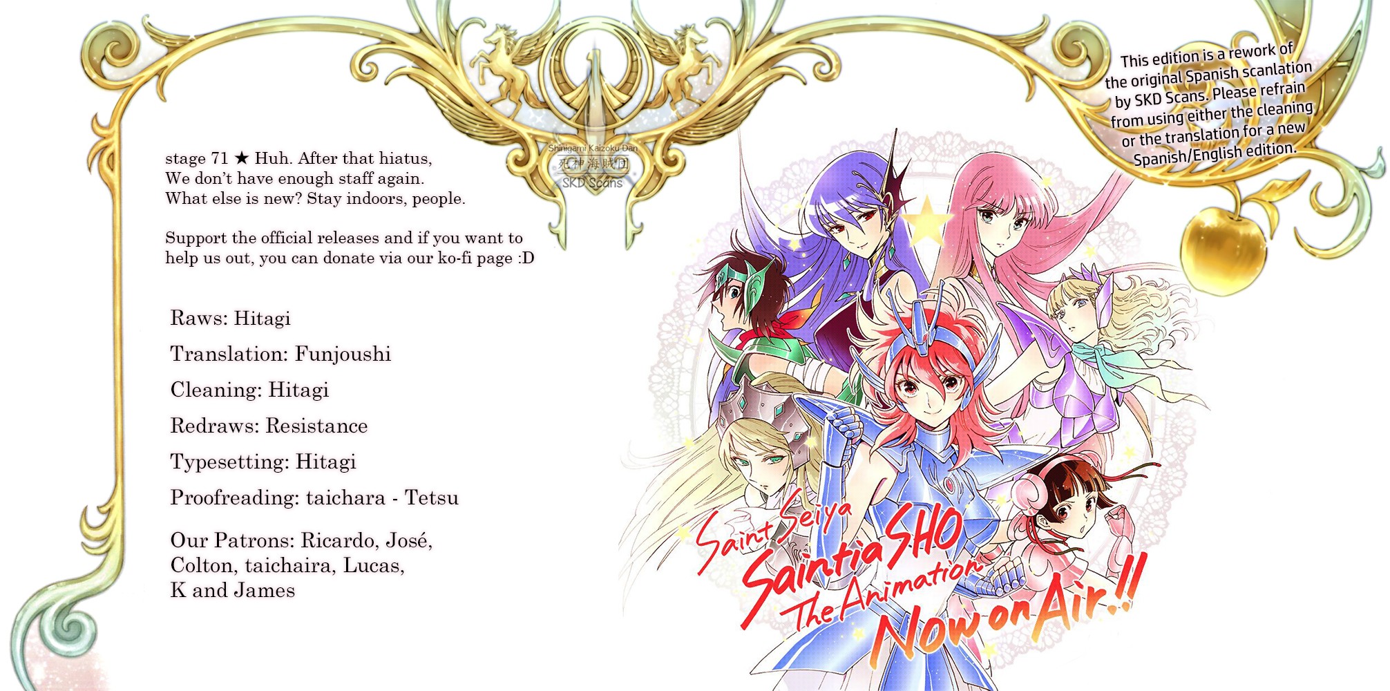 Saint Seiya - Saintia Shou Chapter 71 page 1 - Chapter 71: Athena's Heart