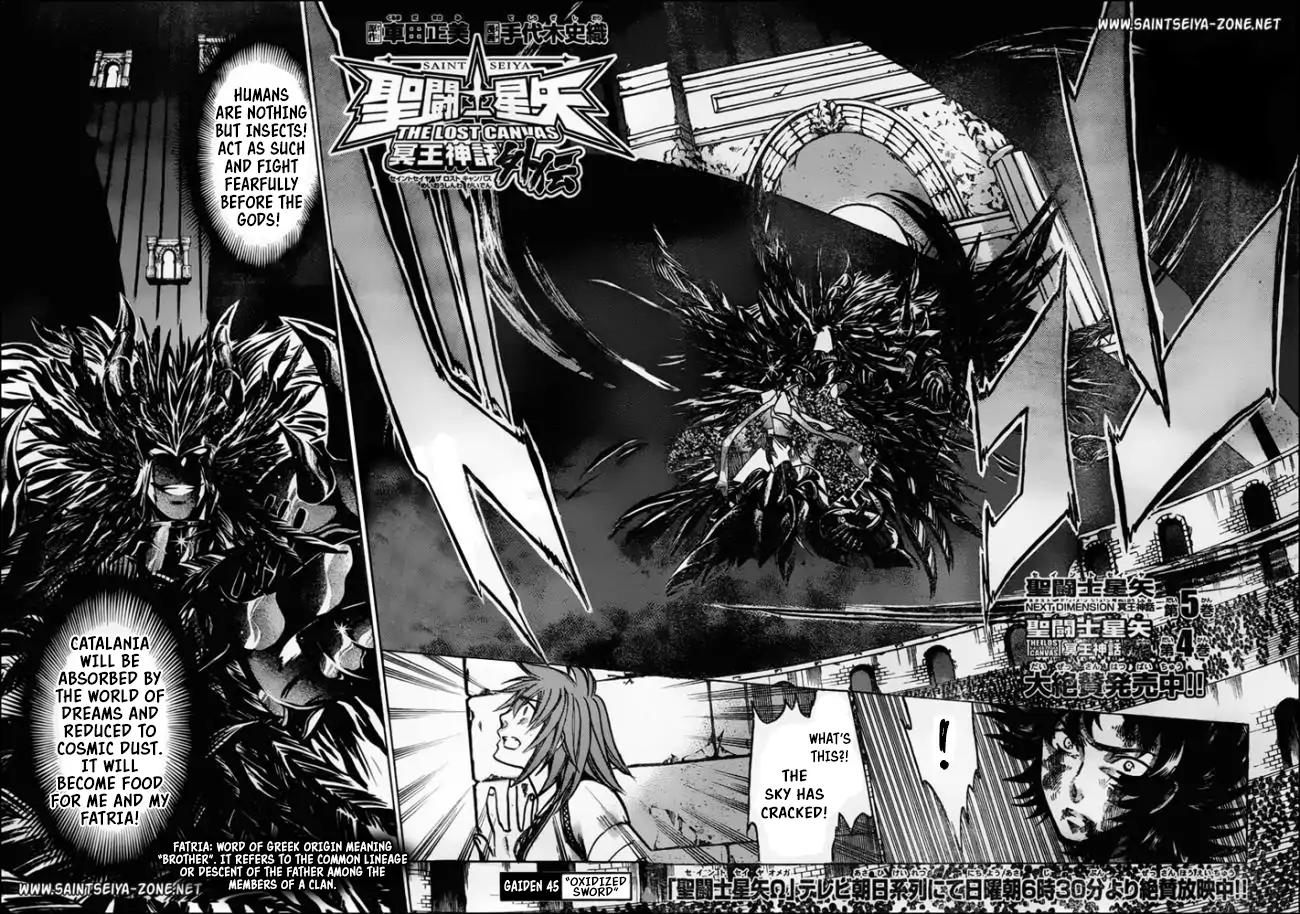 Saint Seiya - The Lost Canvas - Meiou Shinwa Gaiden Chapter 5.45 page 2 - Vol.5 Chapter 45: Oxidized Sword
