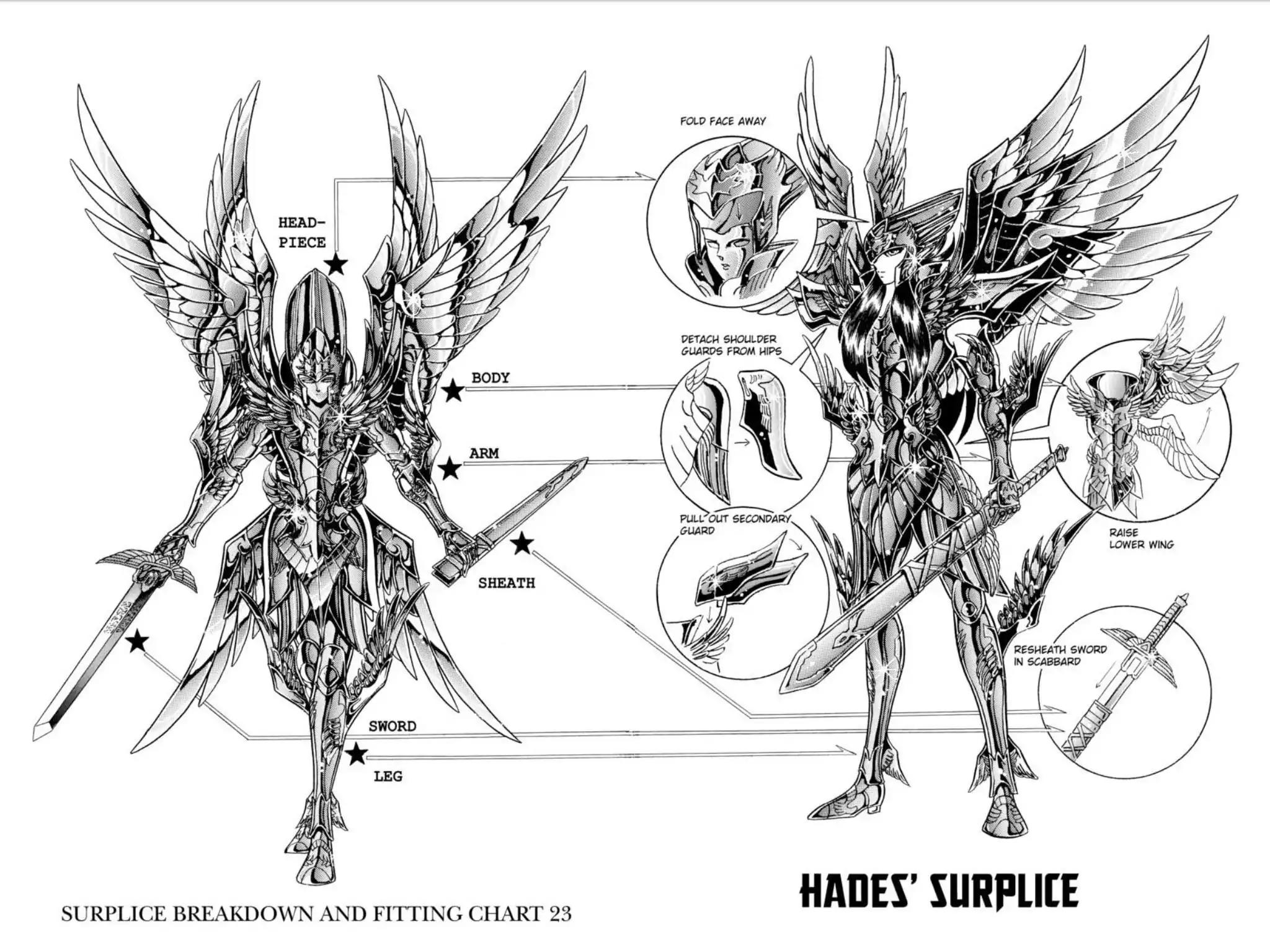 Saint Seiya Chapter 113 page 1 - Chapter 113: Special Bonus: Character And Cloth Diagrams
