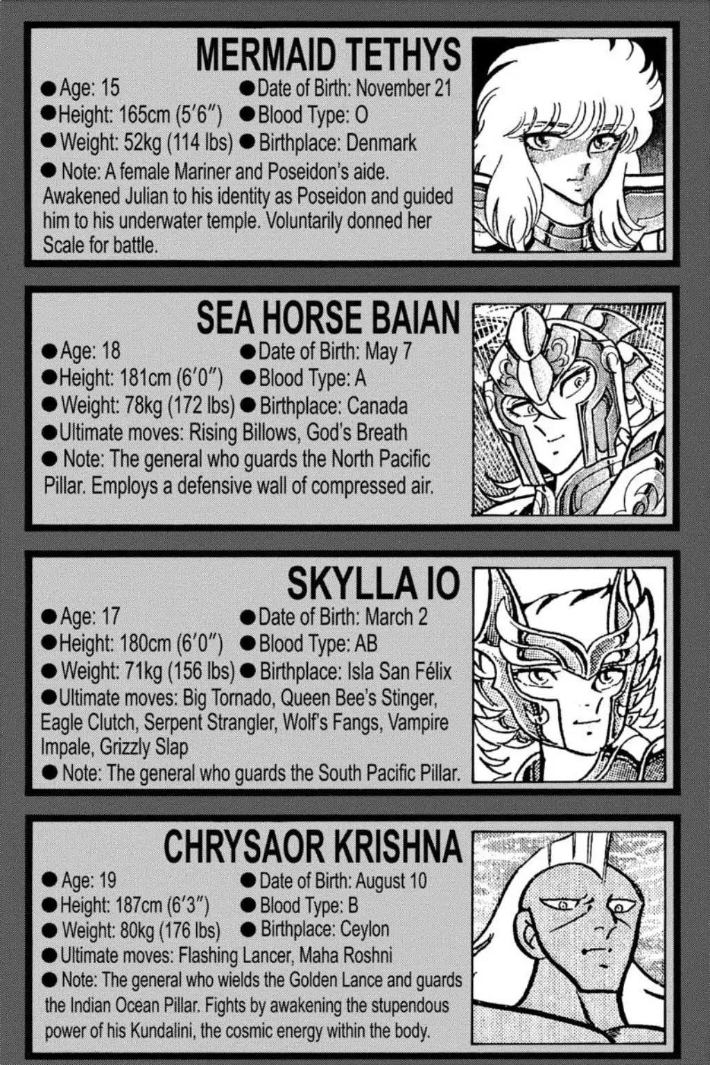 Saint Seiya Chapter 113 page 11 - Chapter 113: Special Bonus: Character And Cloth Diagrams