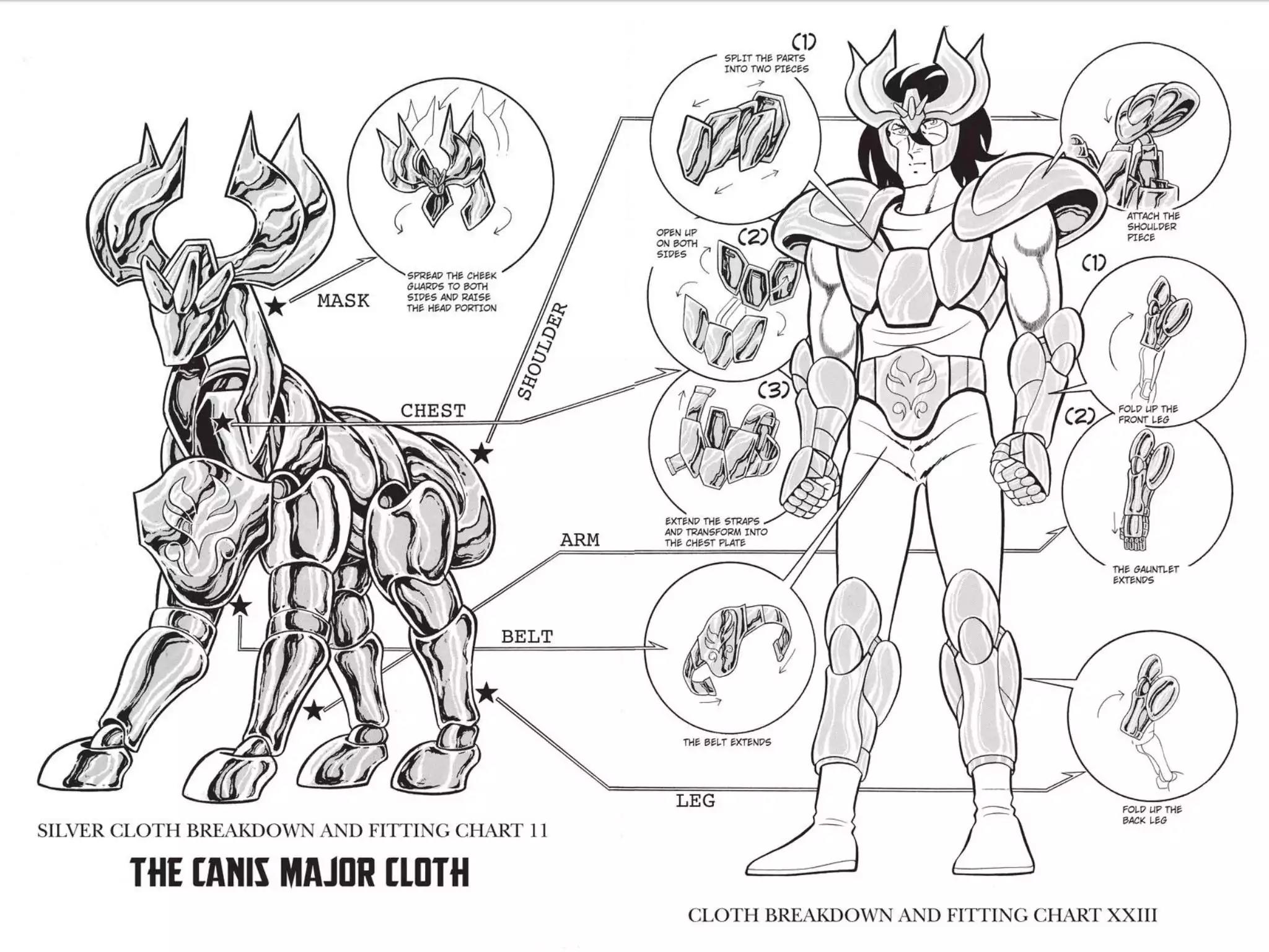 Saint Seiya Chapter 31 page 2 - Chapter 31: Special Bonus: Character And Cloth Diagrams