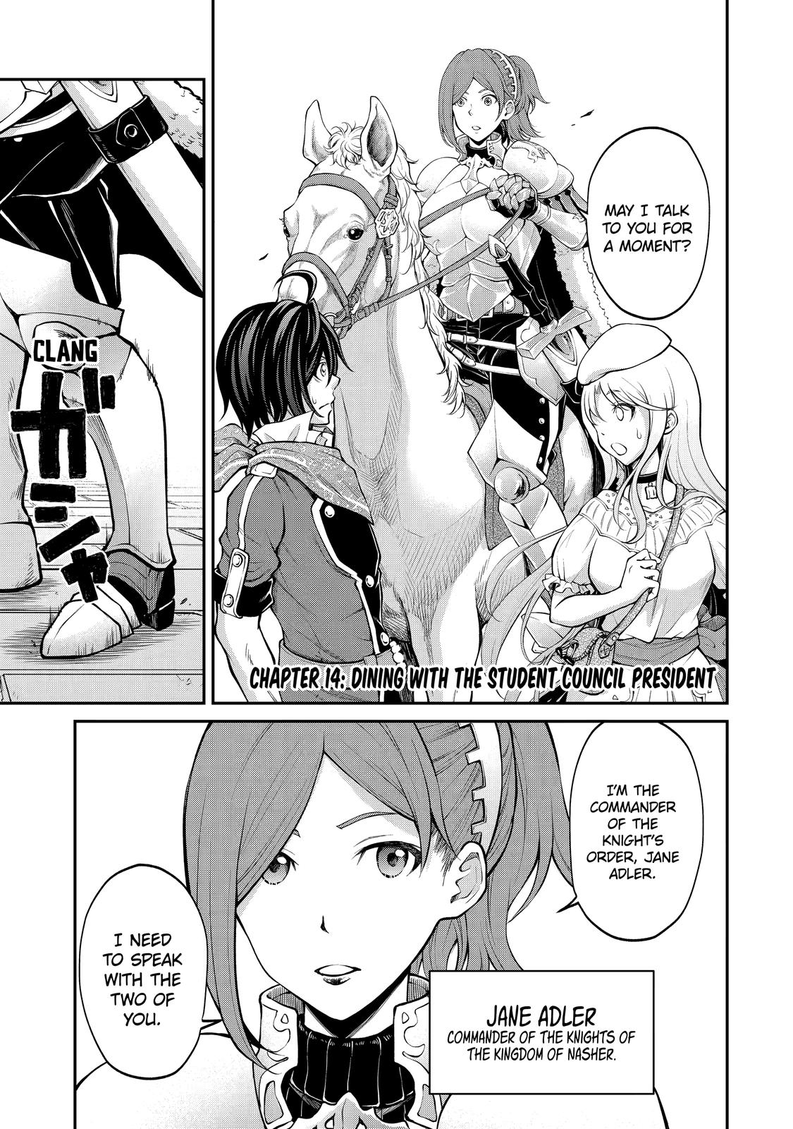 Saisoku Musou no B-kyuu Mahou Tsukai: Ippatsu Utareru Mae ni Senpatsu Uchikaesu! Chapter 14 page 1 - Chapter 14