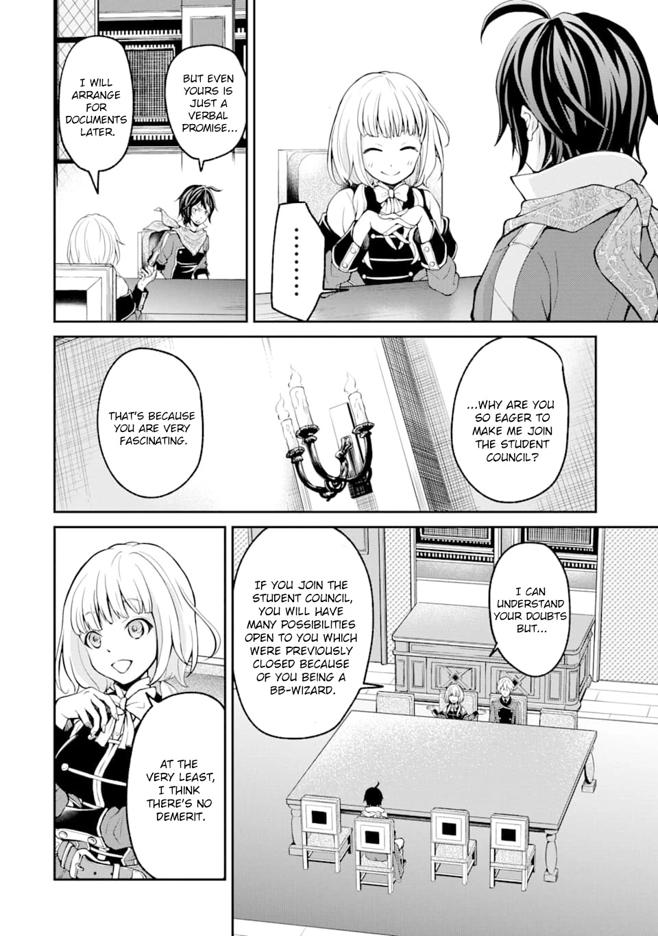 Saisoku Musou no B-kyuu Mahou Tsukai: Ippatsu Utareru Mae ni Senpatsu Uchikaesu! Chapter 4 page 35 - Chapter 4