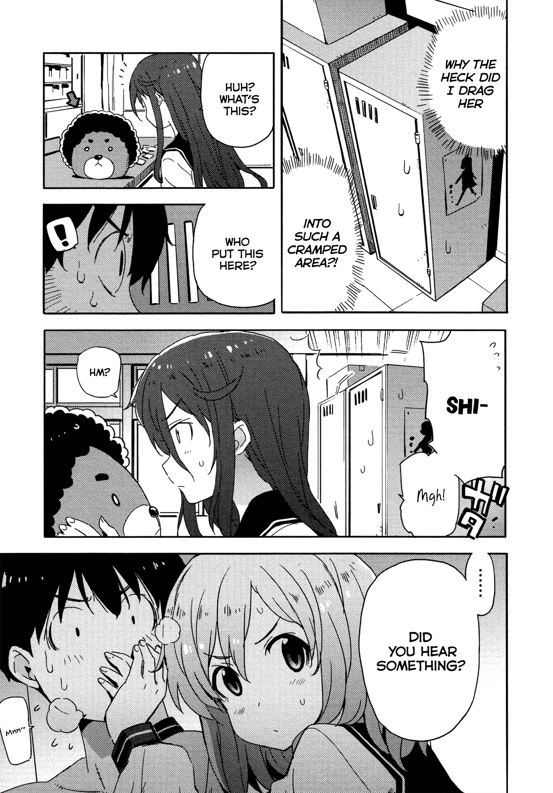 Saito-kun wa Chounouryokusha Rashii Chapter 10 page 13 - Chapter 10: Saito-kun's Course on Mending Relationships: "Stuffed Animal Suits to Lockers"