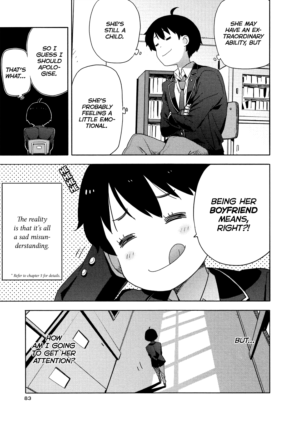 Saito-kun wa Chounouryokusha Rashii Chapter 10 page 3 - Chapter 10: Saito-kun's Course on Mending Relationships: "Stuffed Animal Suits to Lockers"