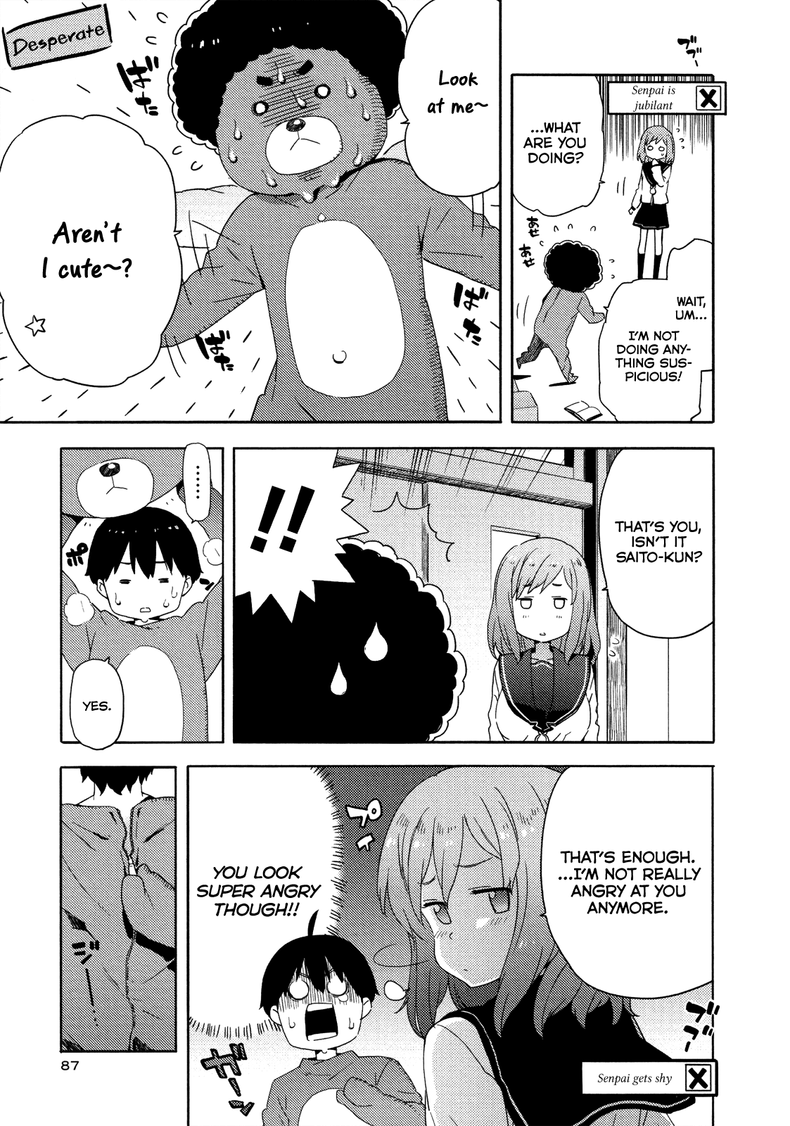 Saito-kun wa Chounouryokusha Rashii Chapter 10 page 7 - Chapter 10: Saito-kun's Course on Mending Relationships: "Stuffed Animal Suits to Lockers"