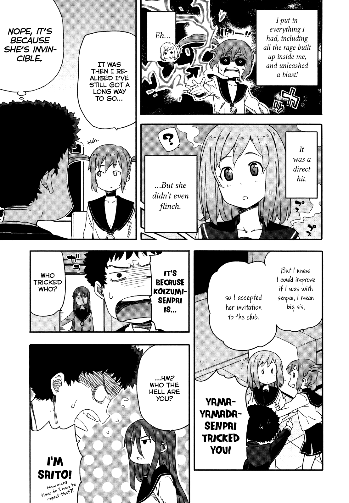 Saito-kun wa Chounouryokusha Rashii Chapter 12 page 13 - Chapter 12: (Omitted) I Got an Afro