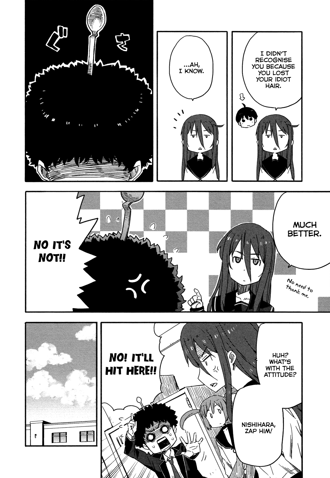 Saito-kun wa Chounouryokusha Rashii Chapter 12 page 14 - Chapter 12: (Omitted) I Got an Afro