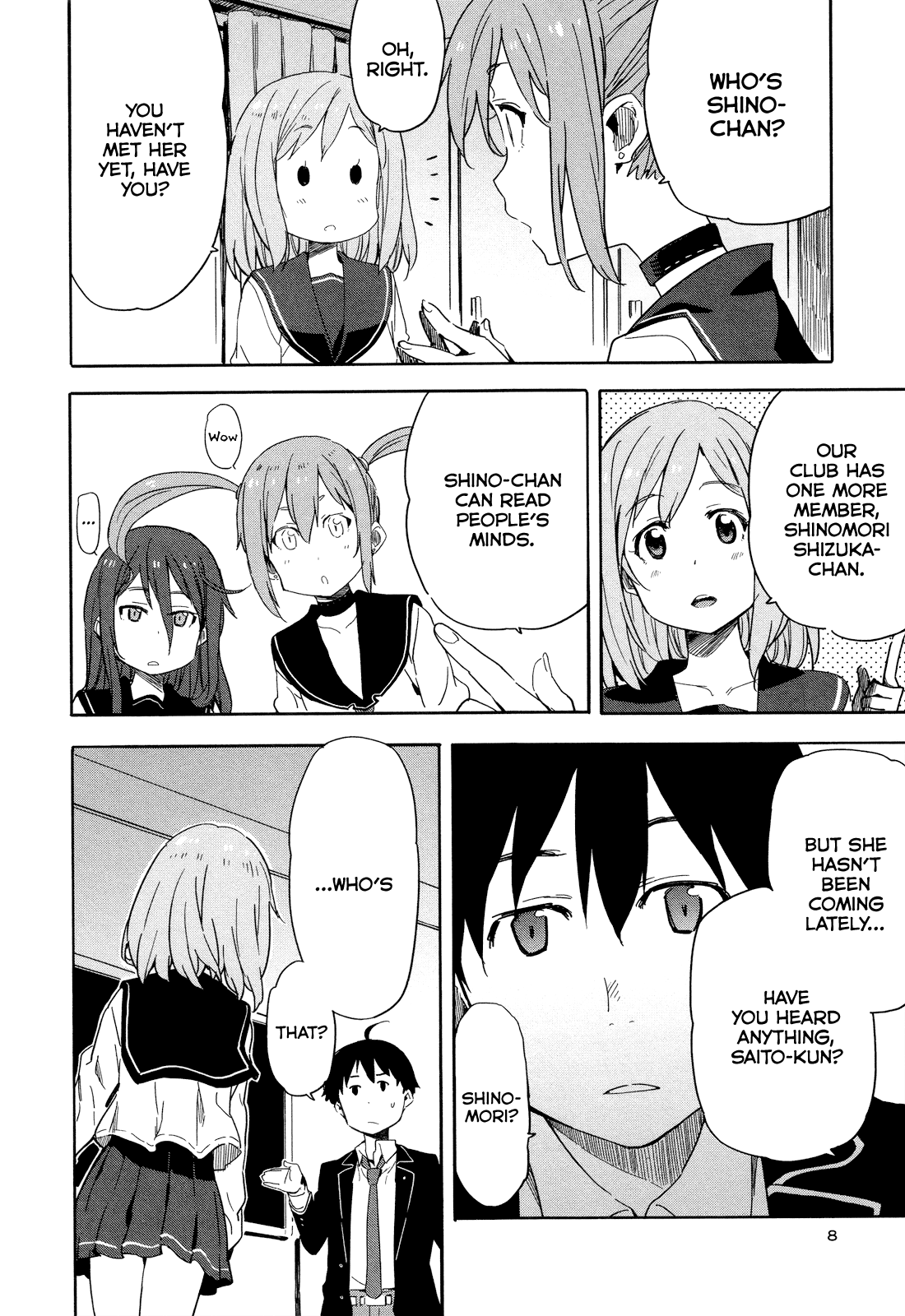 Saito-kun wa Chounouryokusha Rashii Chapter 13 page 11 - Chapter 13: Missing Persons Case of Shinomori Shizuka Part 1