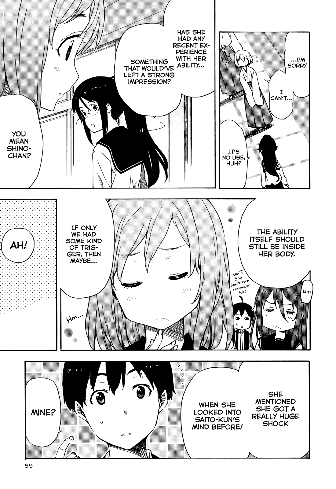 Saito-kun wa Chounouryokusha Rashii Chapter 15 page 5 - Chapter 15: Missing Persons Case of Shinomori Shizuka Part 3
