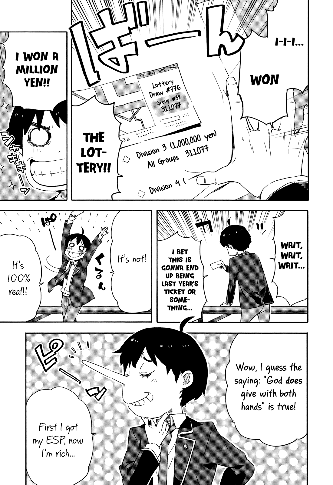 Saito-kun wa Chounouryokusha Rashii Chapter 16 page 3 - Chapter 16: The Things You Come By... Priceless