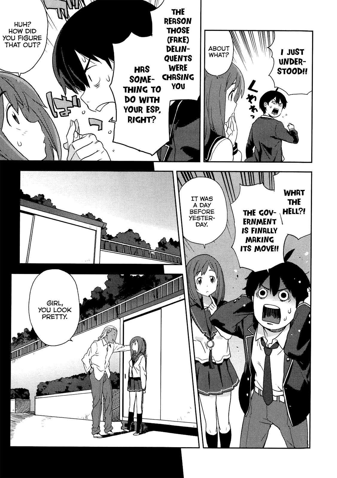 Saito-kun wa Chounouryokusha Rashii Chapter 2 page 15 - Chapter 2: An ESP Girl Appears! And the Pig and Afro Occasionally