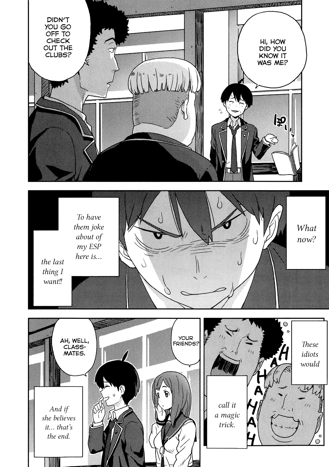 Saito-kun wa Chounouryokusha Rashii Chapter 2 page 22 - Chapter 2: An ESP Girl Appears! And the Pig and Afro Occasionally