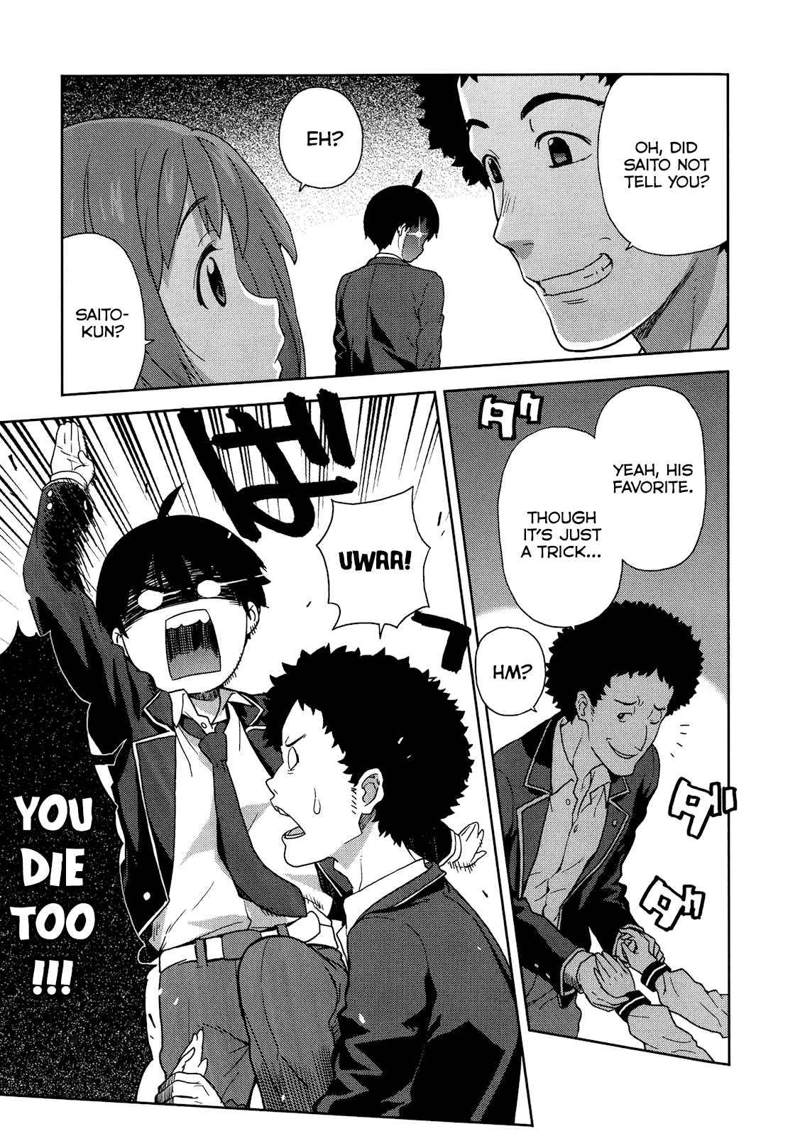 Saito-kun wa Chounouryokusha Rashii Chapter 2 page 25 - Chapter 2: An ESP Girl Appears! And the Pig and Afro Occasionally
