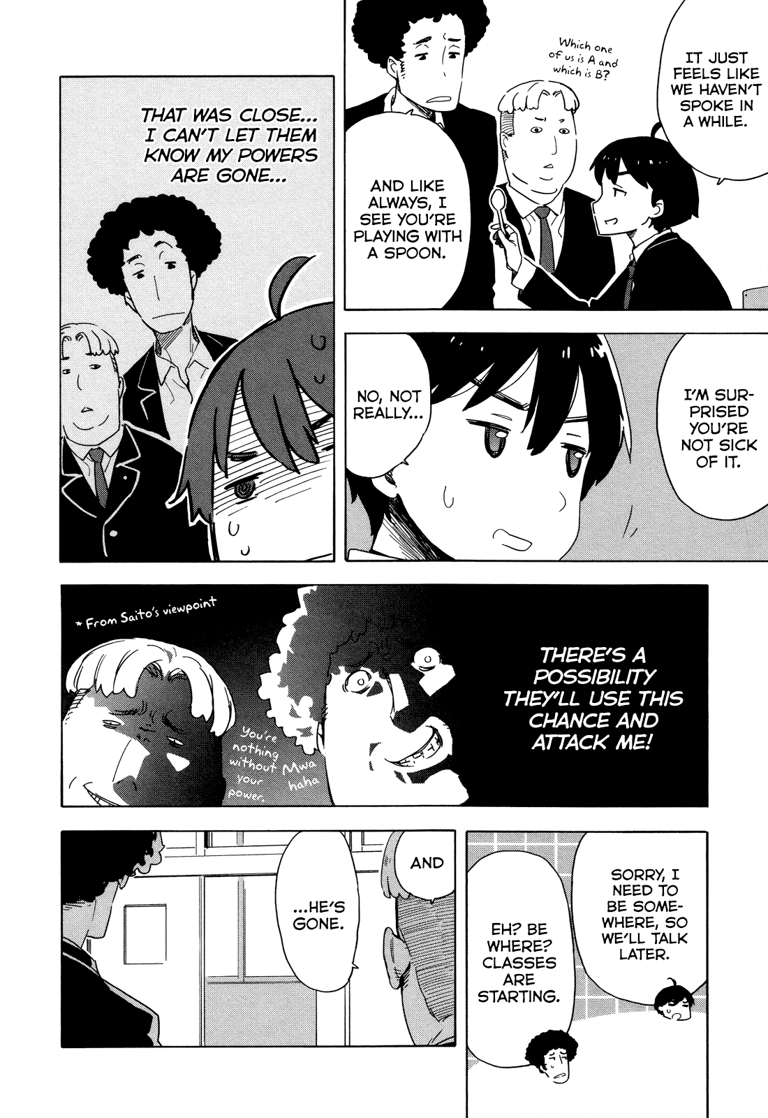 Saito-kun wa Chounouryokusha Rashii Chapter 25 page 8 - Chapter 25: Normal Saito-kun and the Mysterious Paranormal Girl