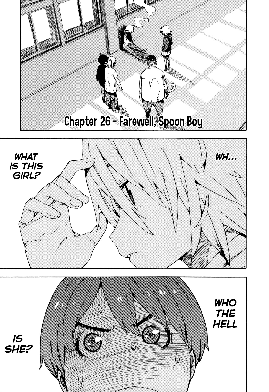 Saito-kun wa Chounouryokusha Rashii Chapter 26 page 1 - Chapter 26: Farewell, Spoon Boy