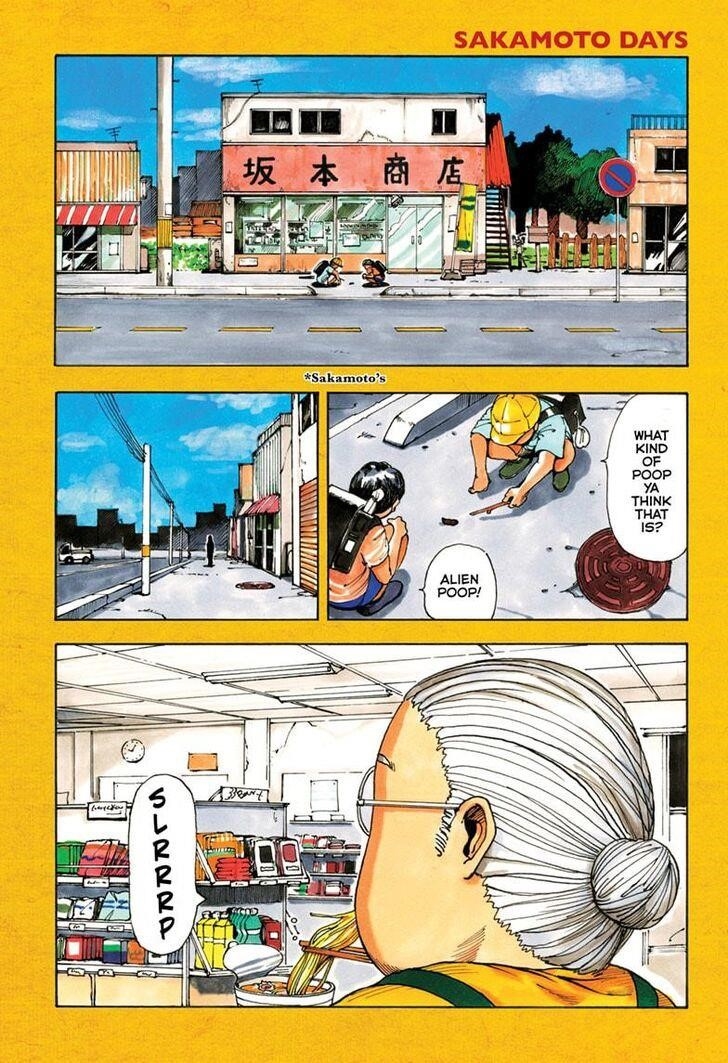 Sakamoto Days Chapter 1 page 1 - Chapter 1: The Legendary Hit Man