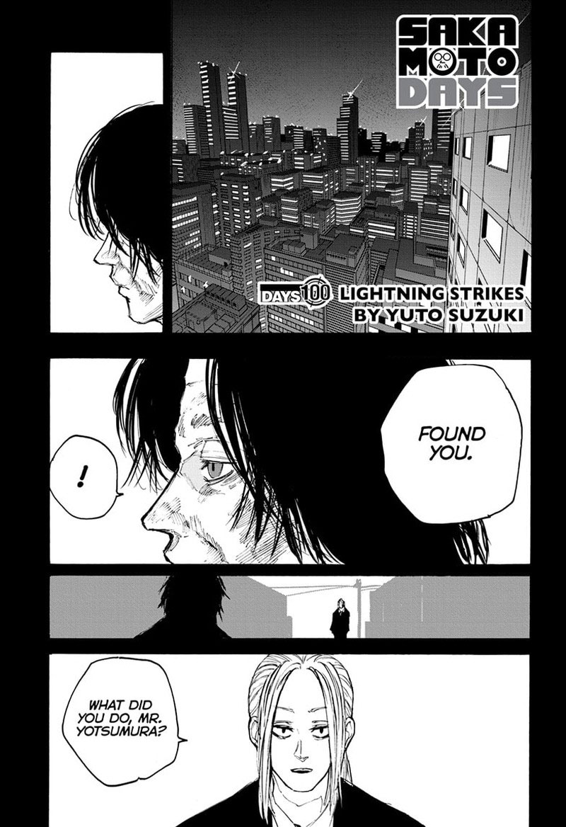 Sakamoto Days Chapter 100 page 1 - Chapter 100: Lightning Strikes