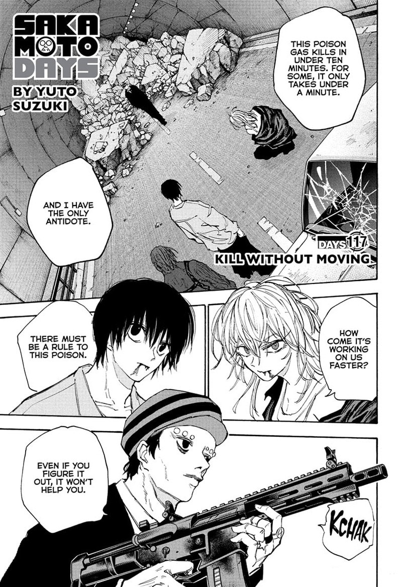Sakamoto Days Chapter 117 page 1 - Chapter 117: Kill Without Moving